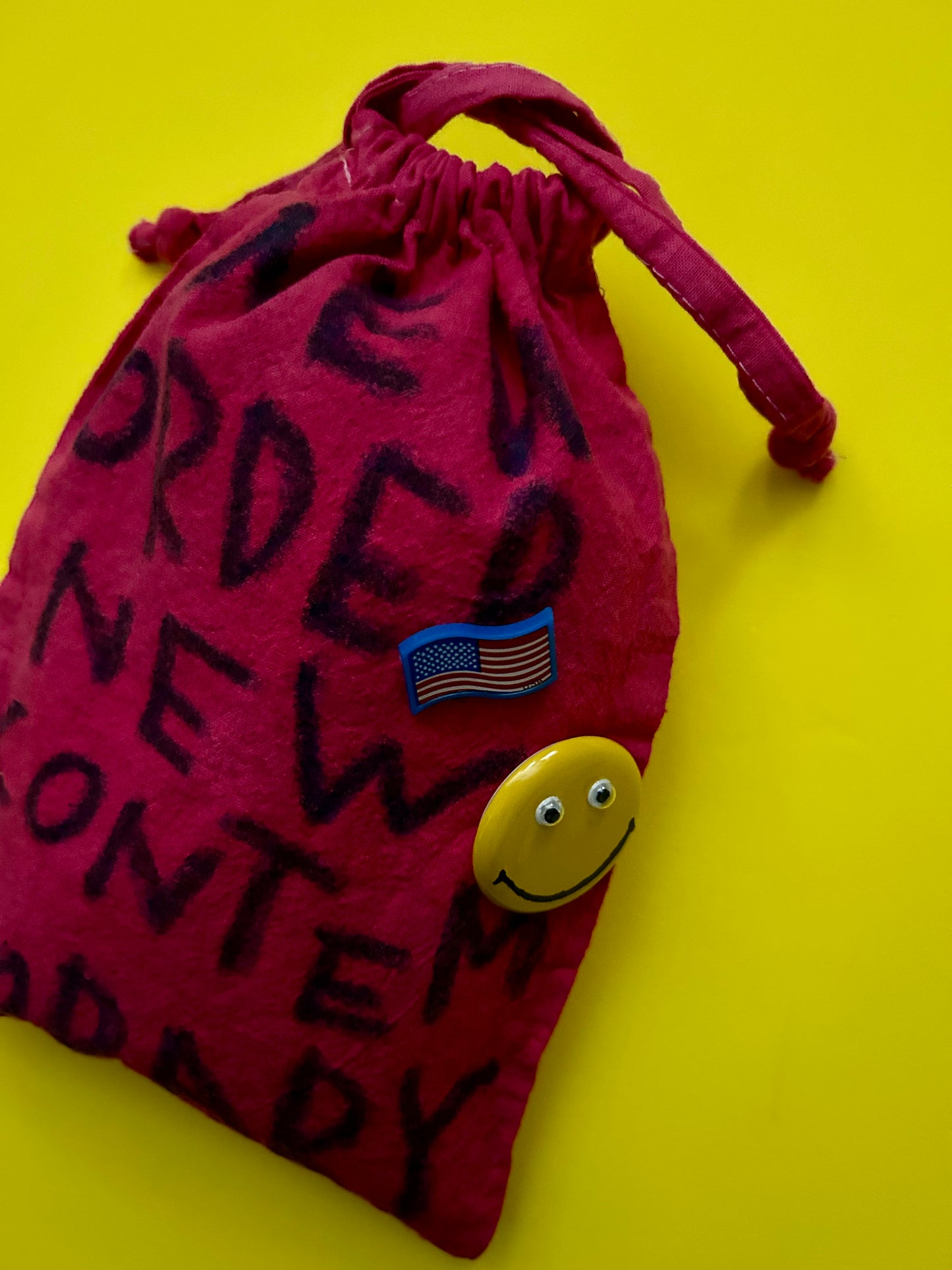 Crayon Painted overdyed purse NONC004