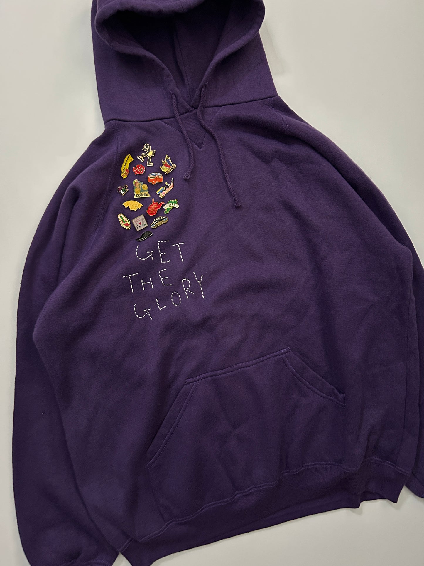sashiko pins salvage hoodie GTG026