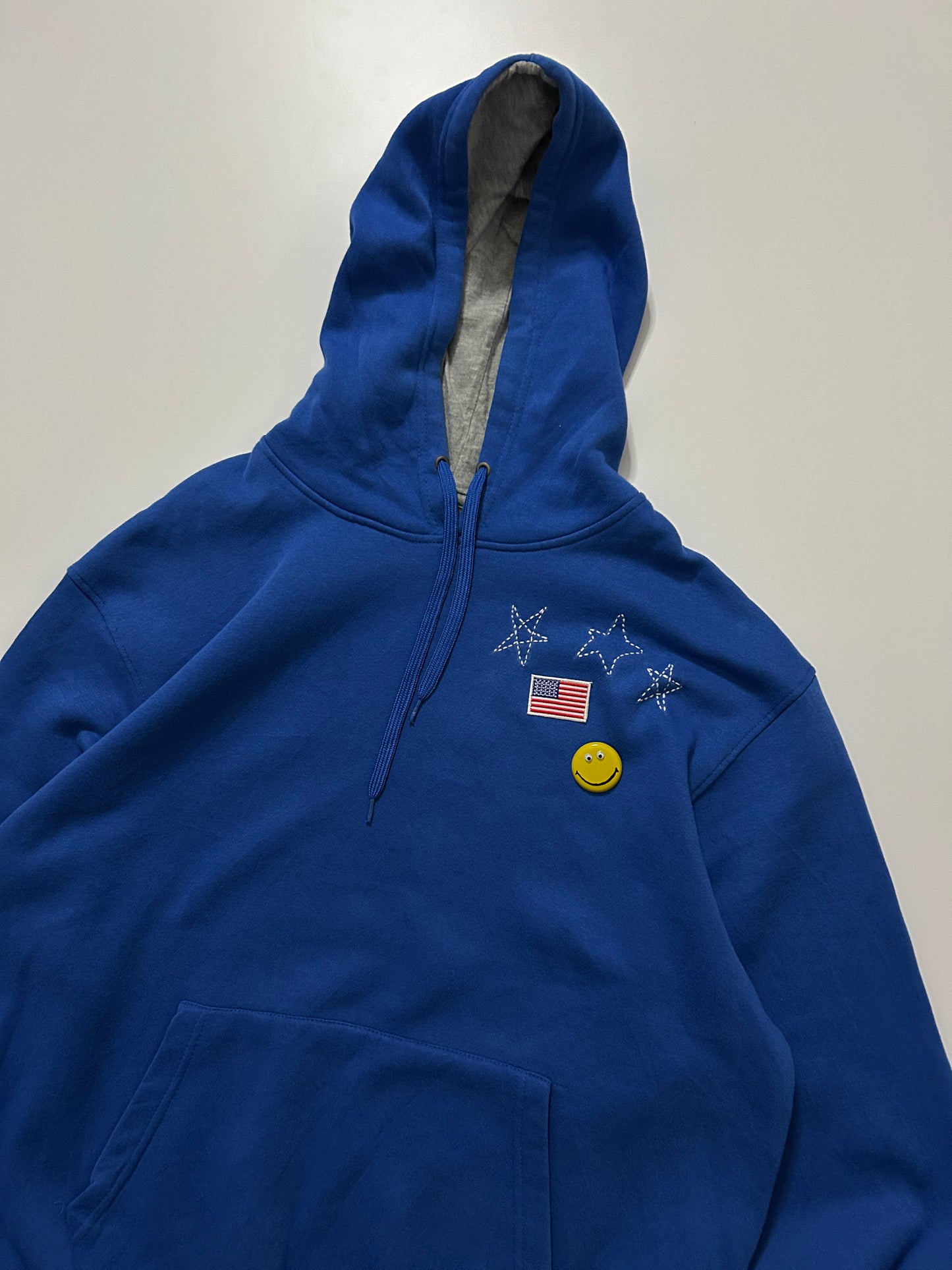 sashiko salvage emblem hoodie OEU001