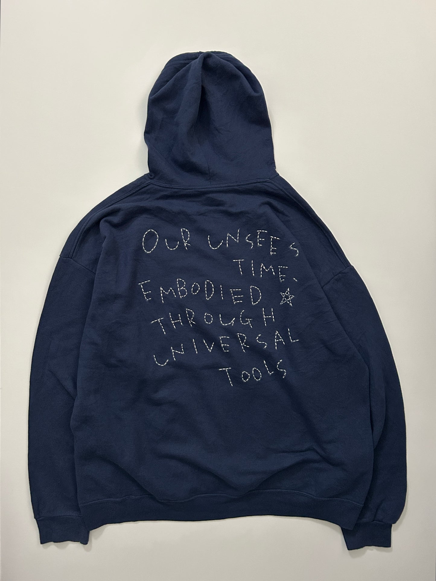 sashiko salvage emblem hoodie OEU002