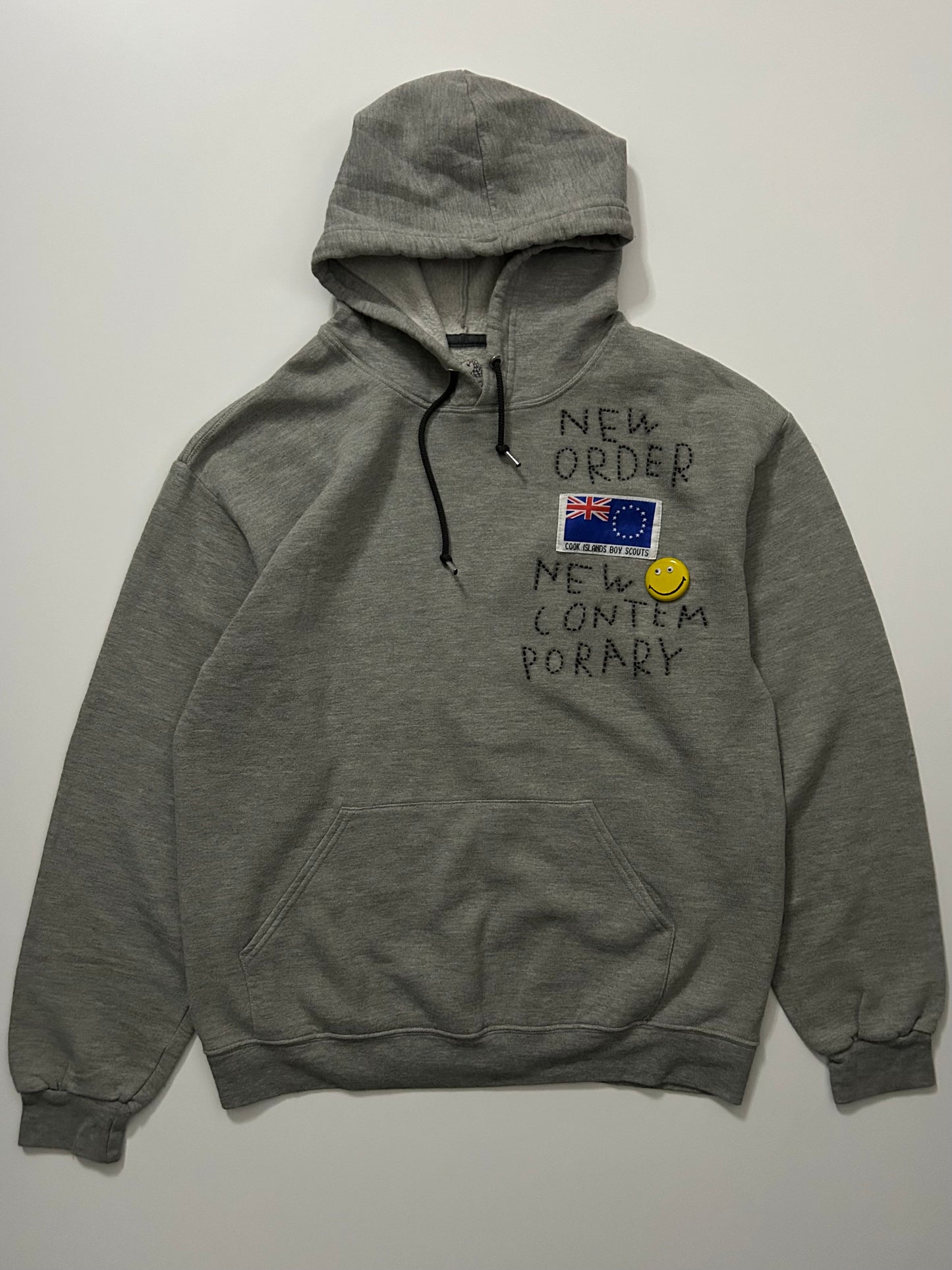 sashiko salvage emblem hoodie NONC005