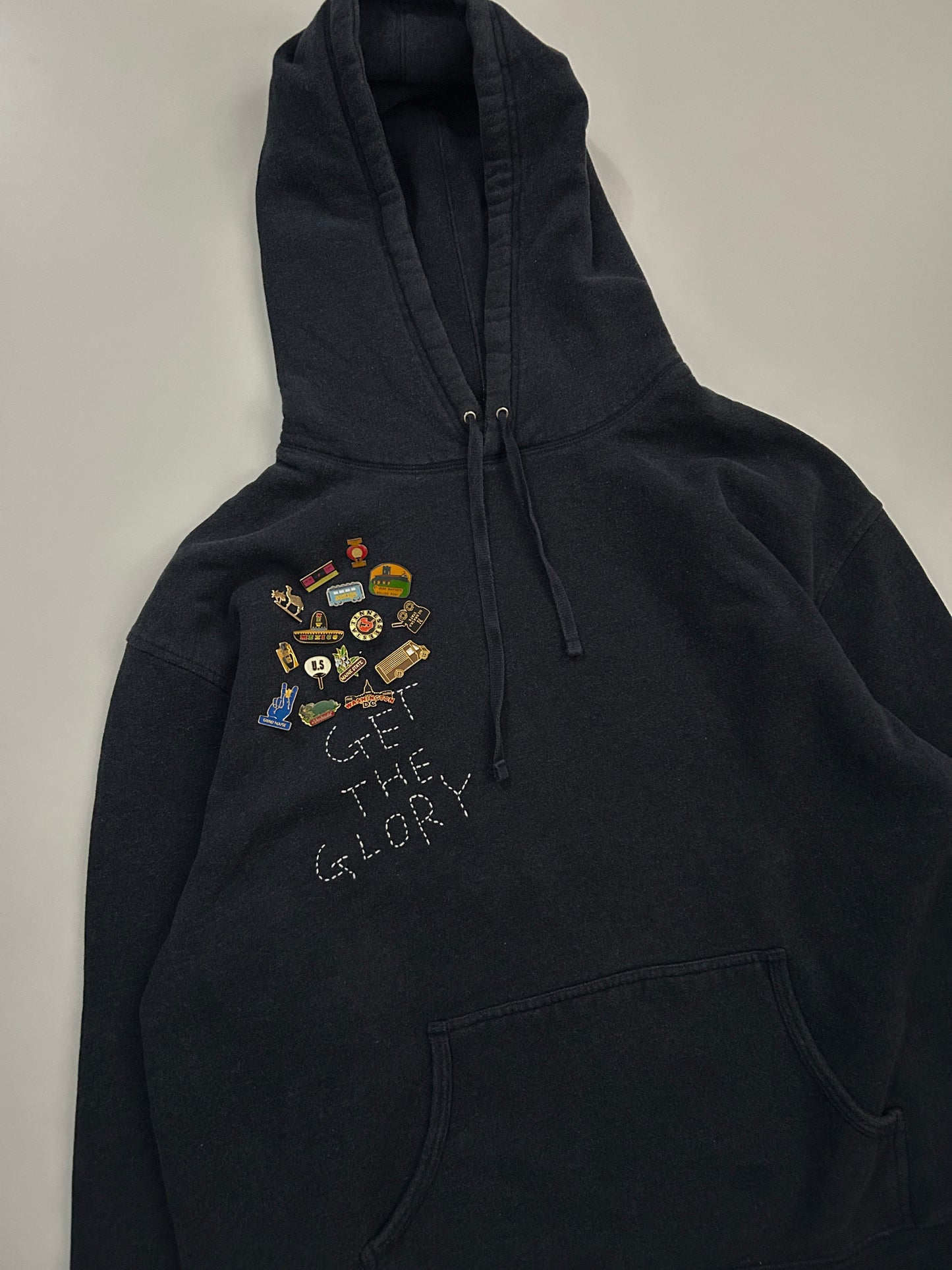 sashiko pins salvage hoodie GTG016