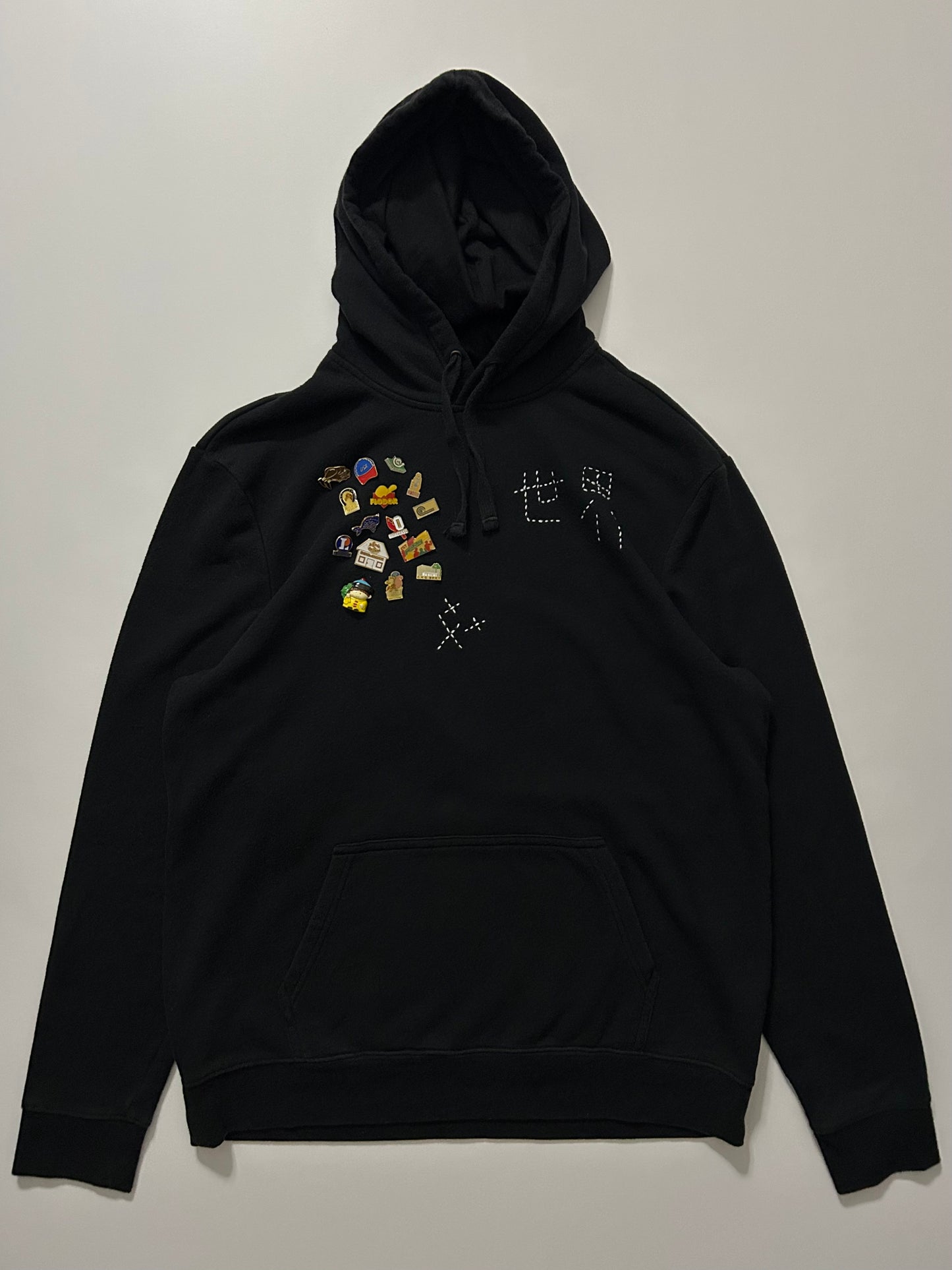 sashiko pins salvage hoodie 世界001