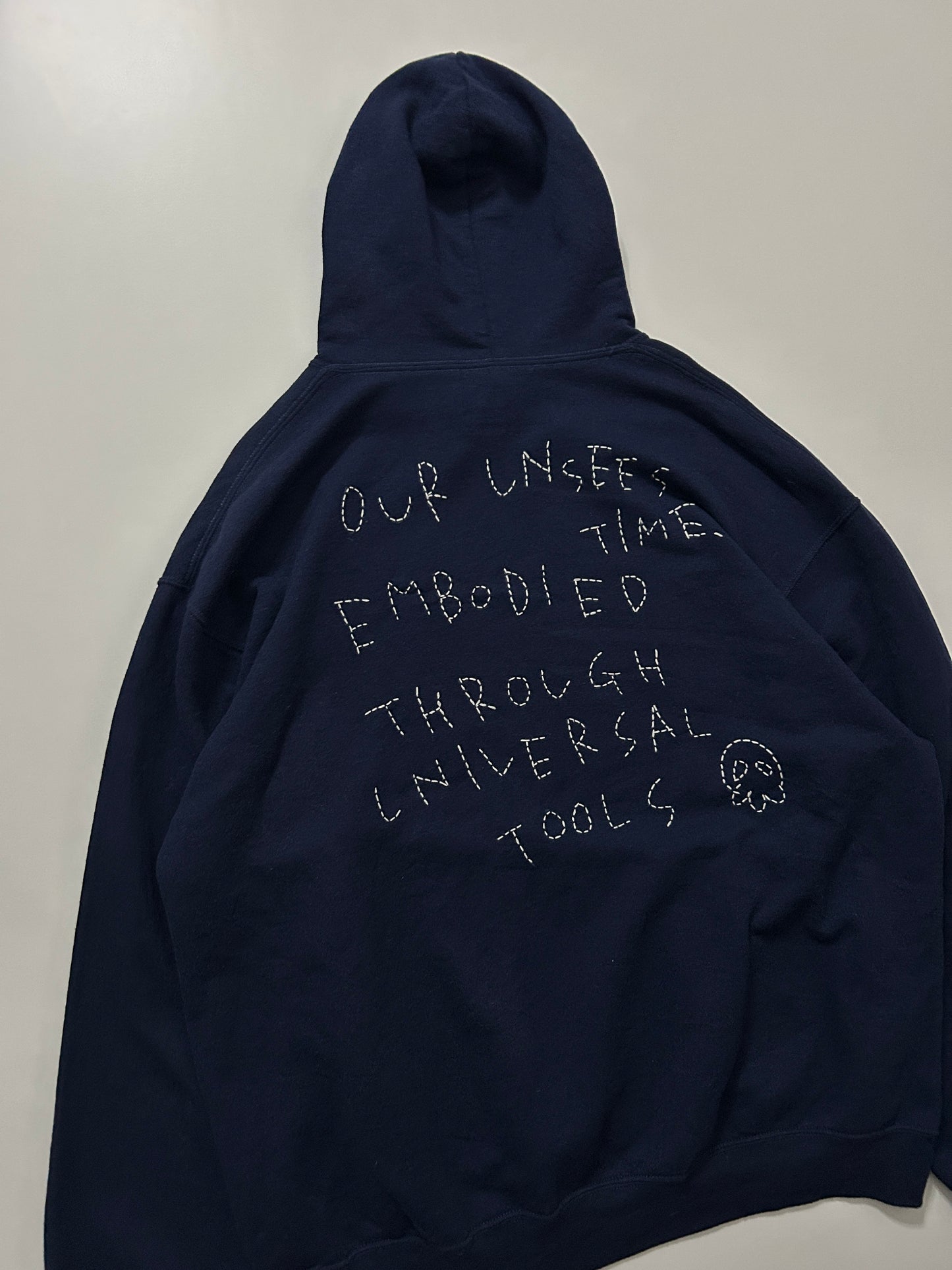 sashiko salvage emblem hoodie OEU005