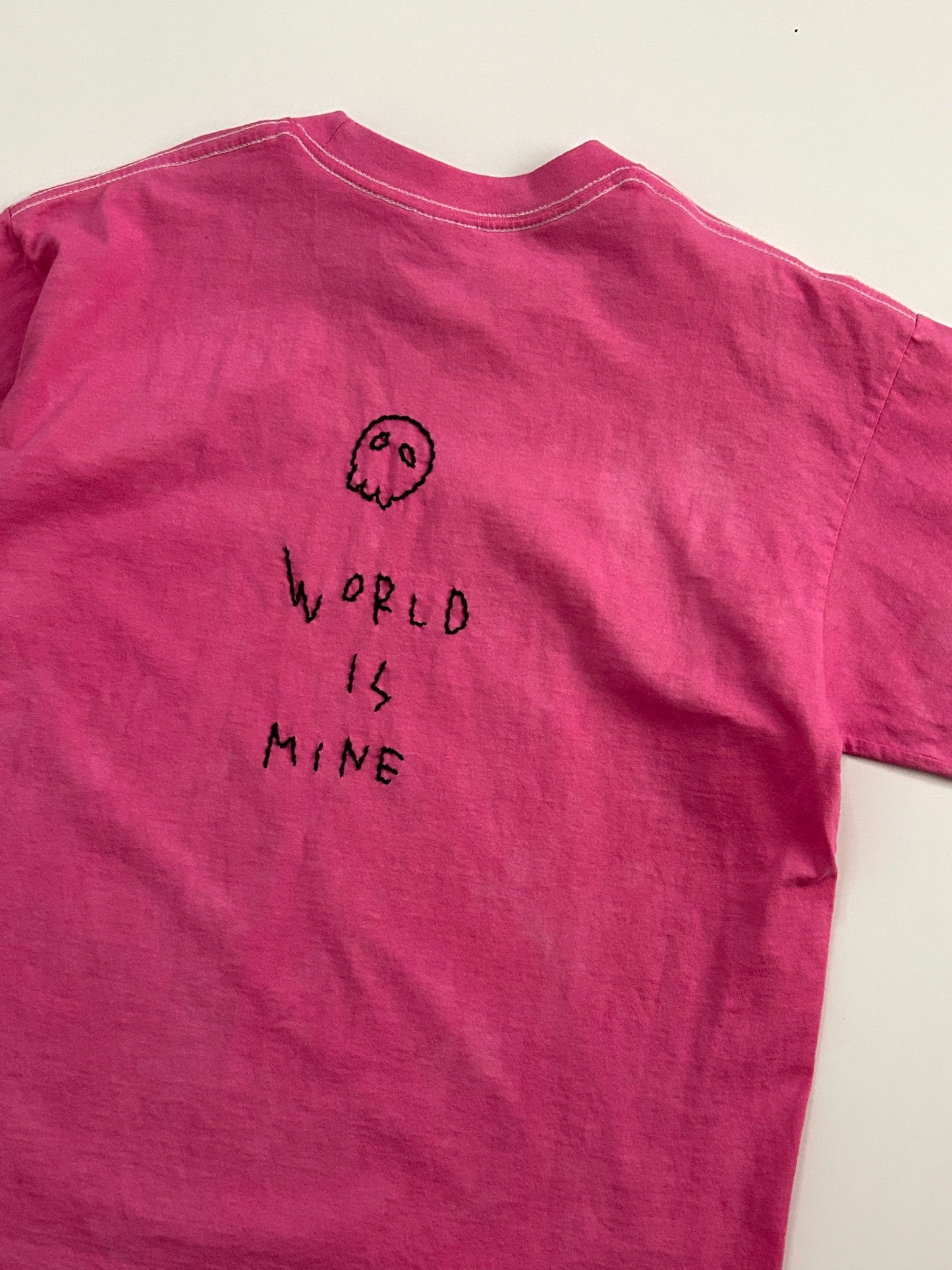sashiko salvage uneven dyeing T-shirt020