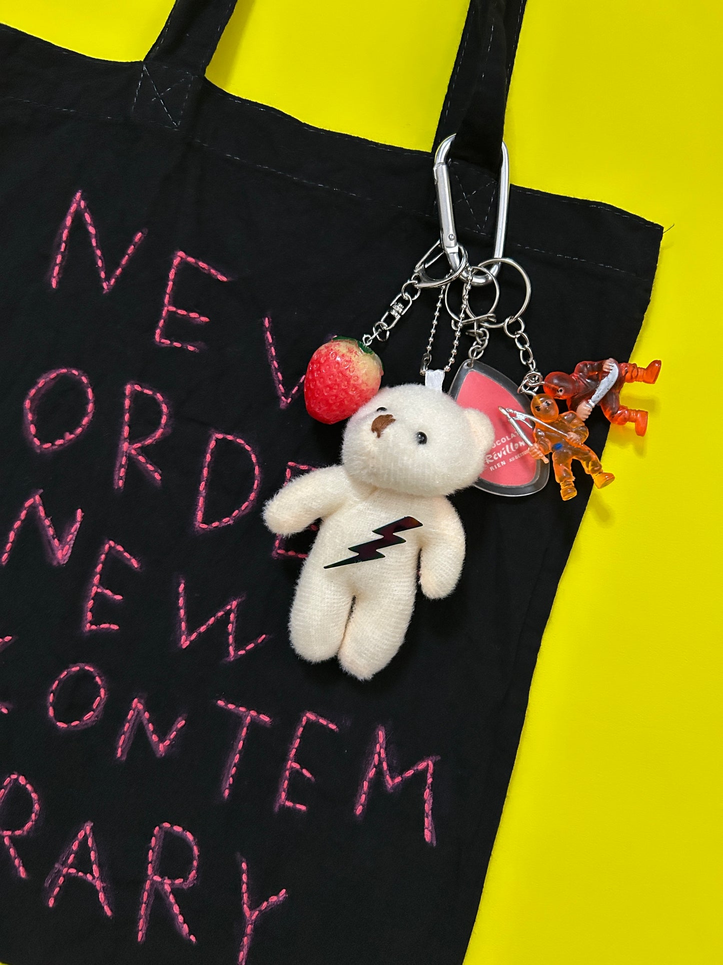 sashiko overdyde cotton totebag(M)008
