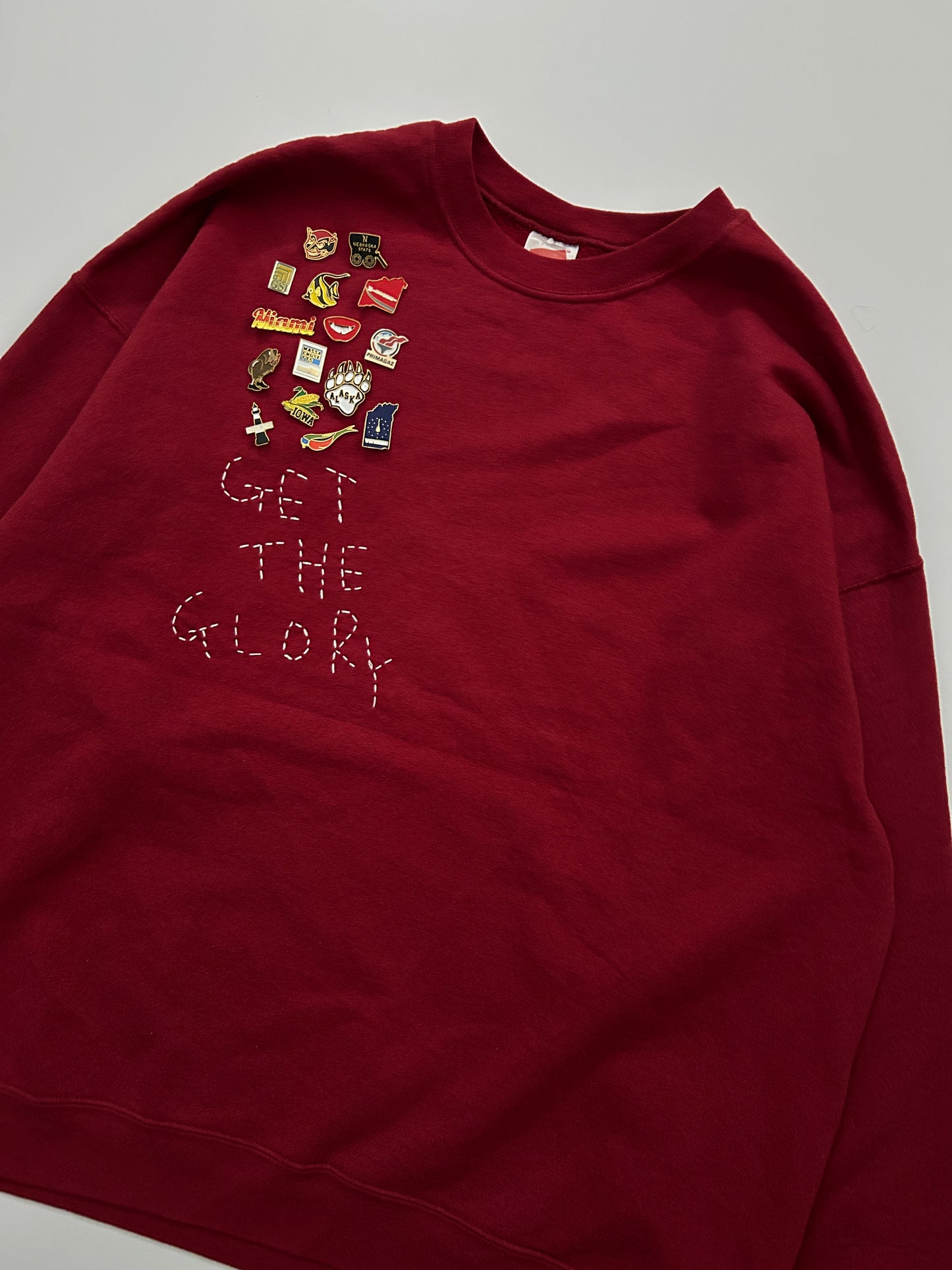 sashiko pins salvage sweat GTG023