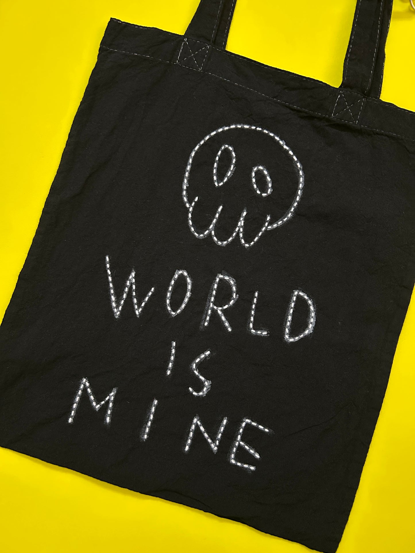 sashiko overdyde cotton totebag(M)003