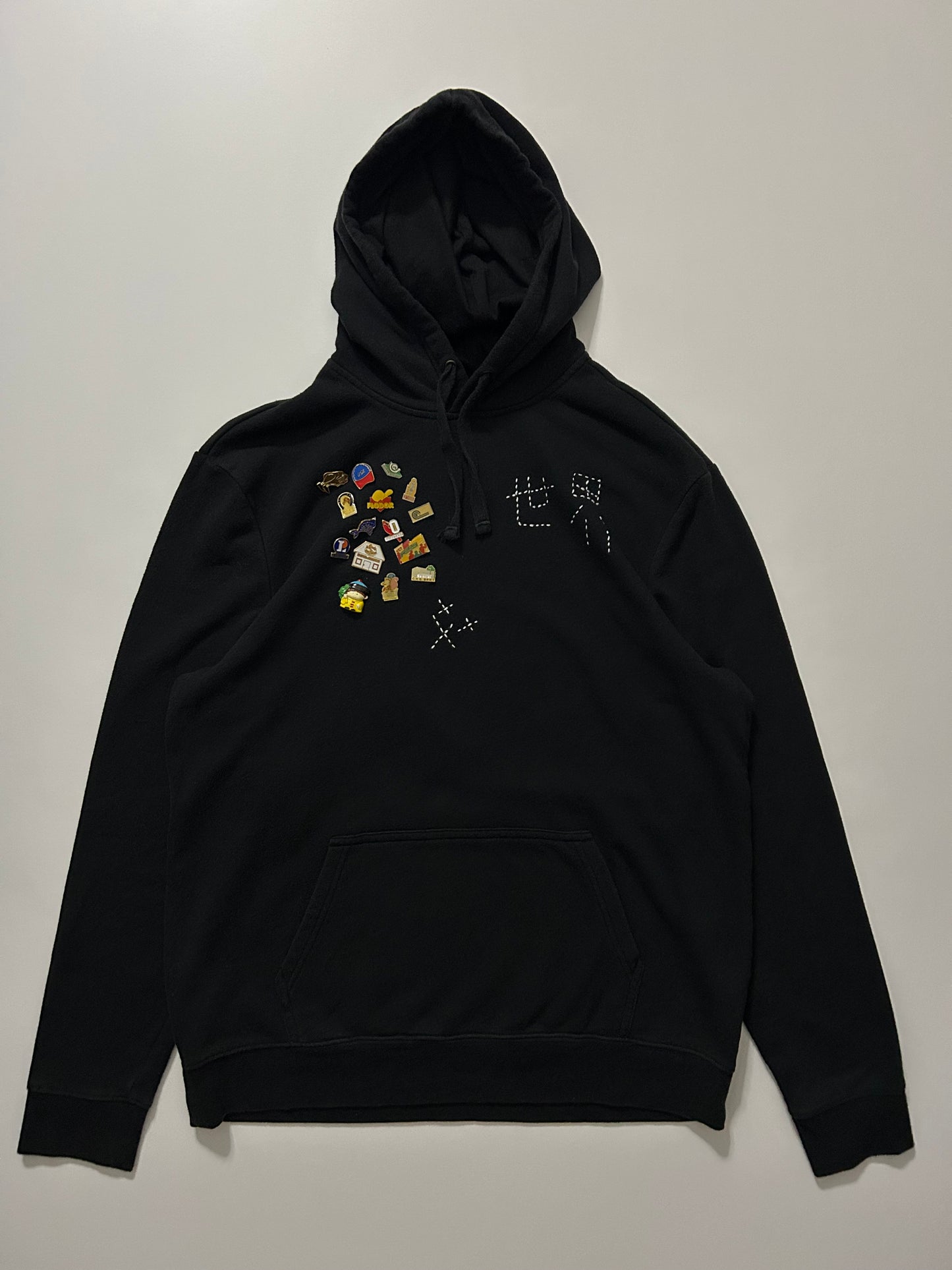 sashiko pins salvage hoodie 世界001