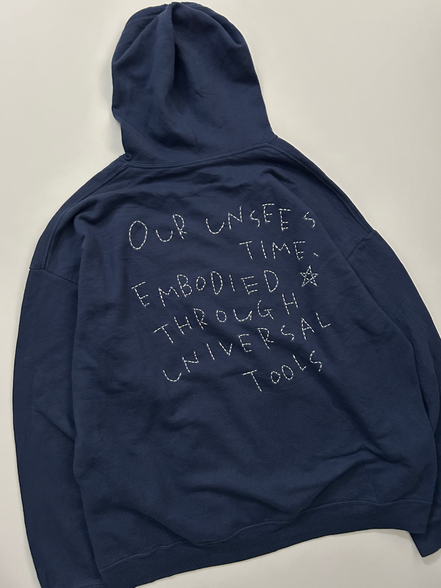 sashiko salvage emblem hoodie OEU002