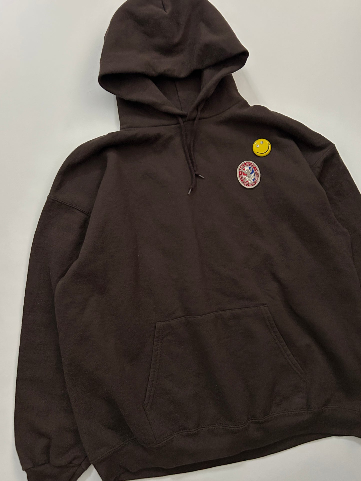 sashiko salvage emblem hoodie OEU001