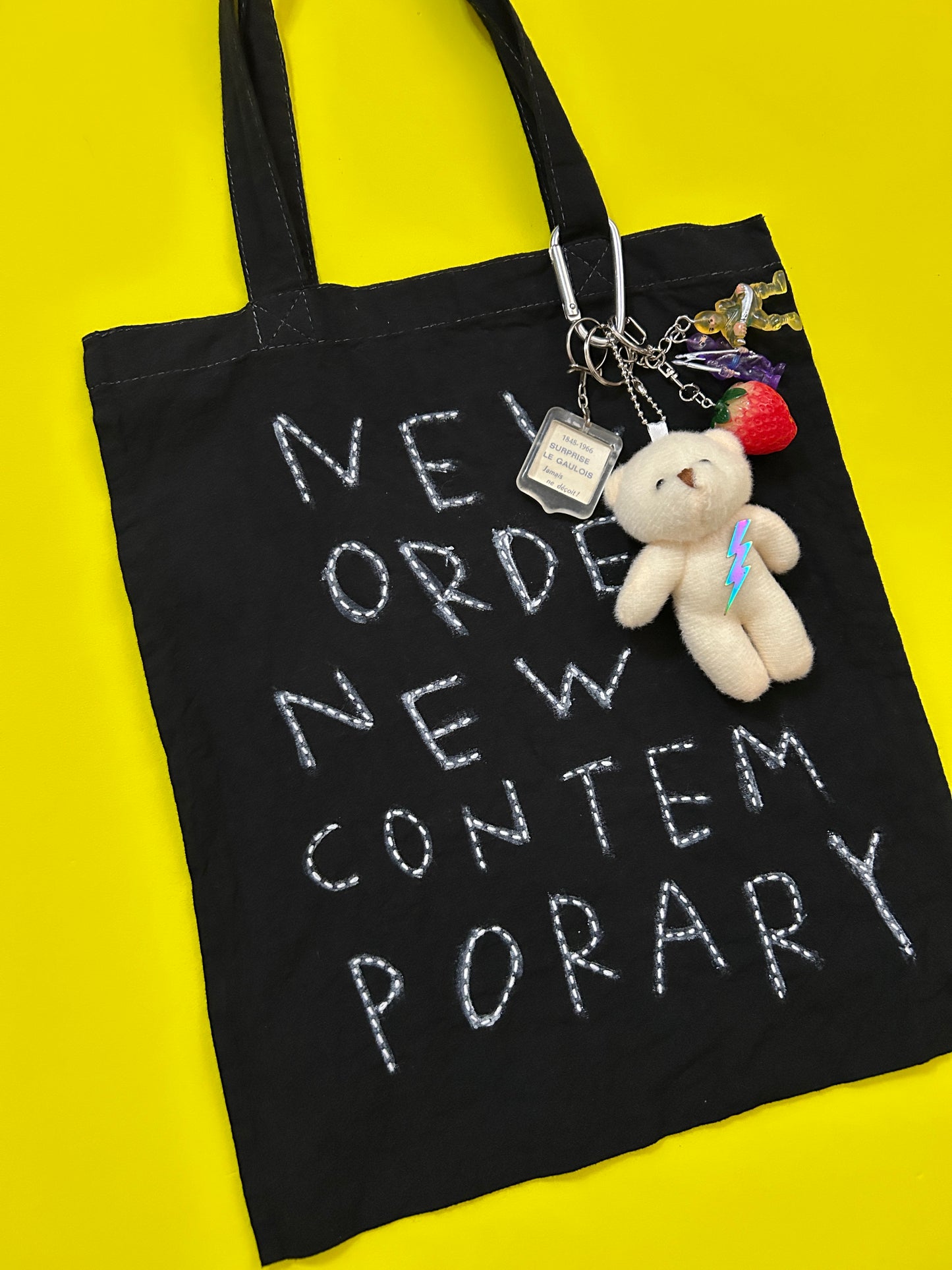 sashiko overdyde cotton totebag(M)004