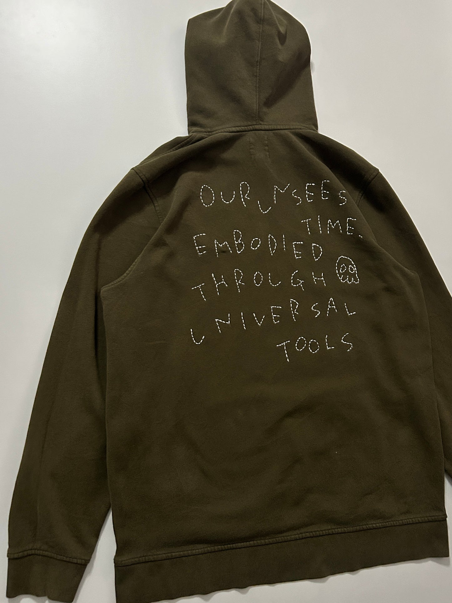 sashiko salvage emblem hoodie OEU003