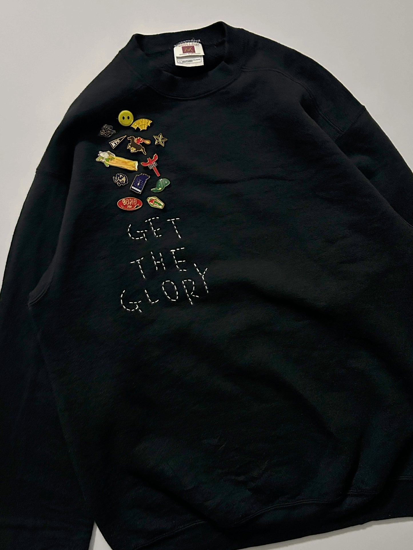 sashiko pins salvage sweat GTG014