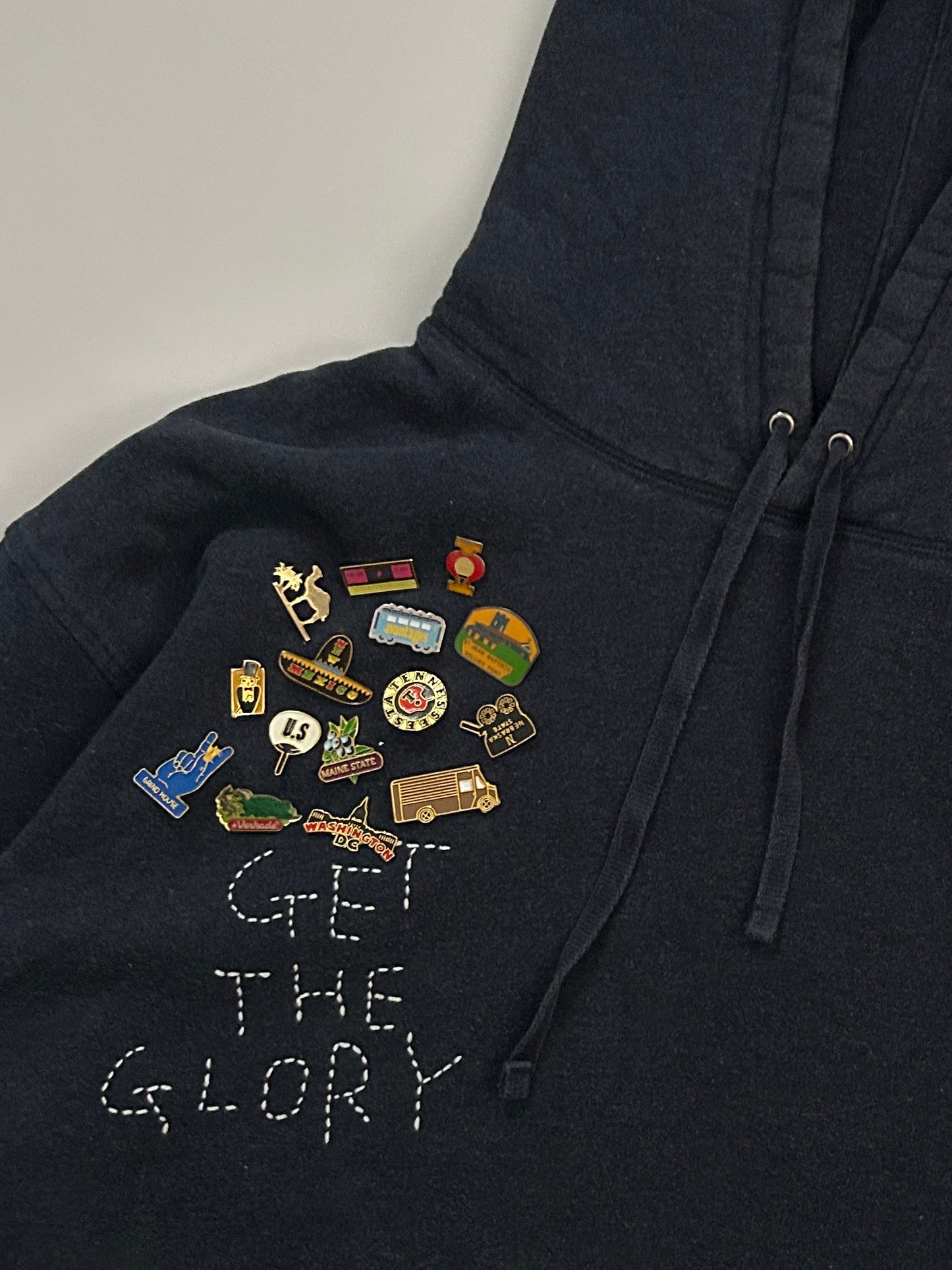 sashiko pins salvage hoodie GTG016