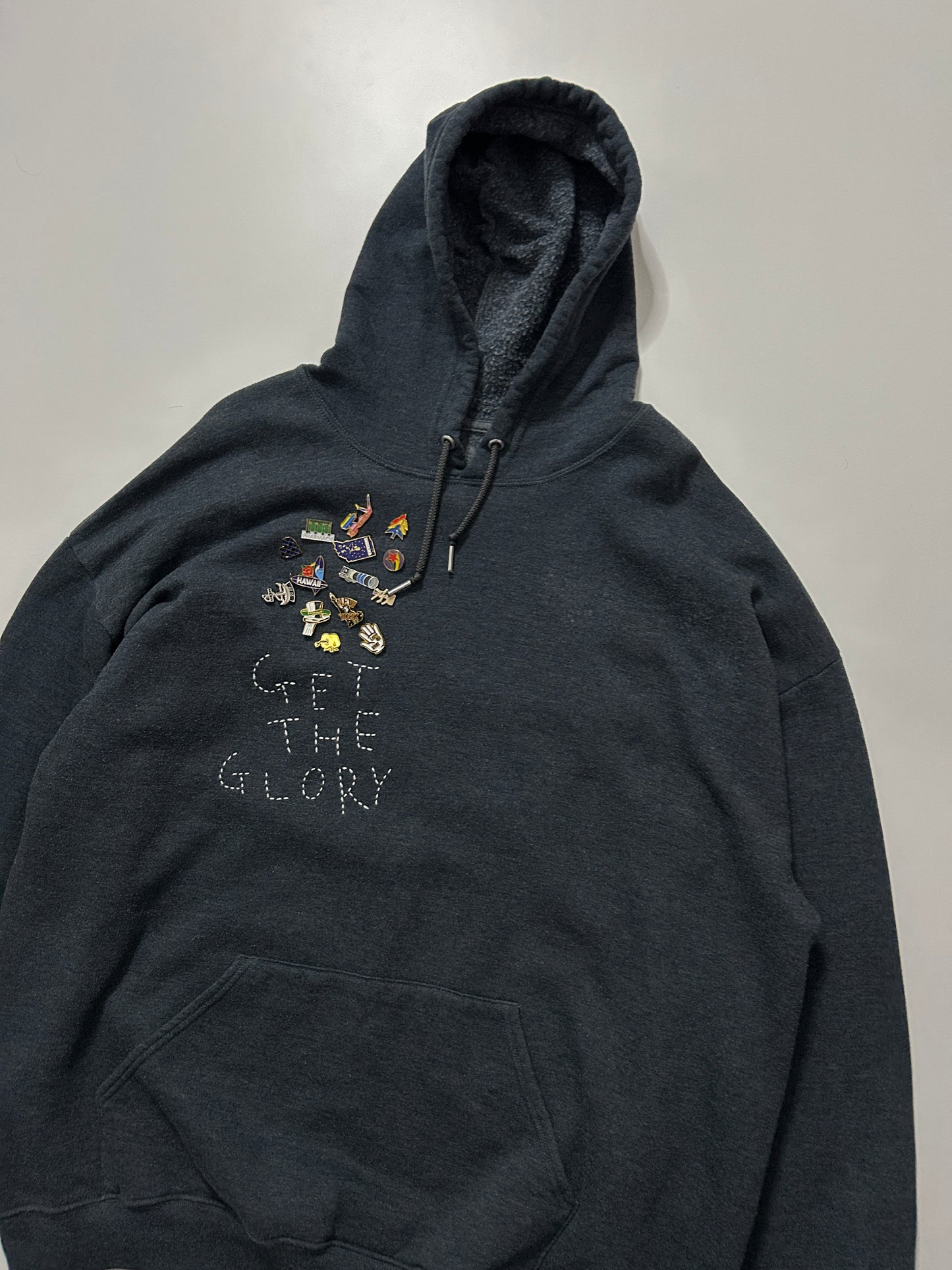 sashiko pins salvage hoodie GTG027