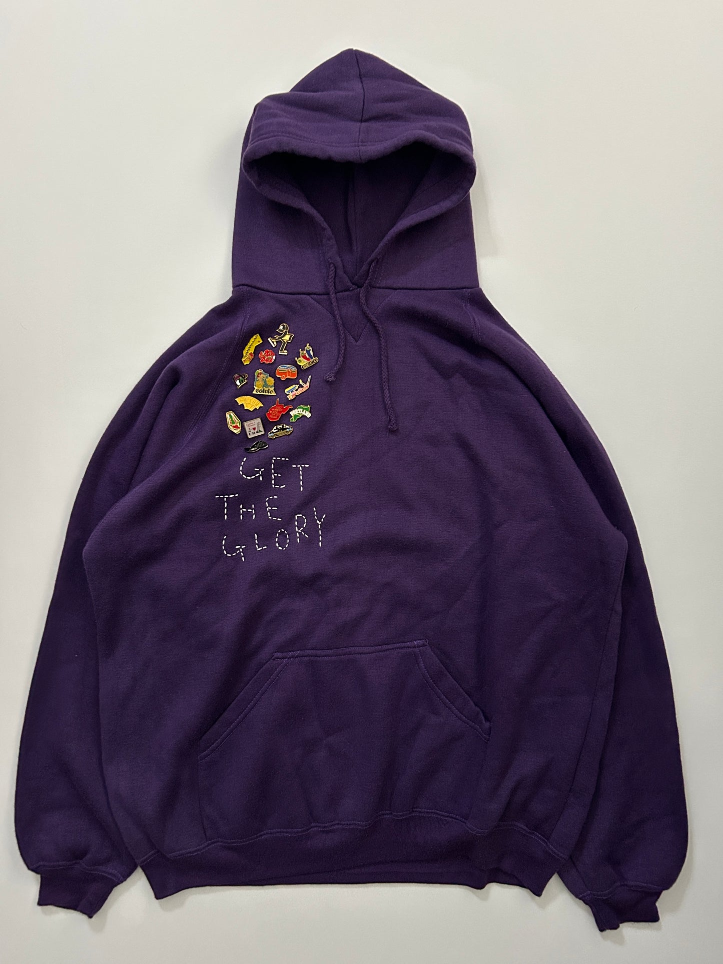 sashiko pins salvage hoodie GTG026