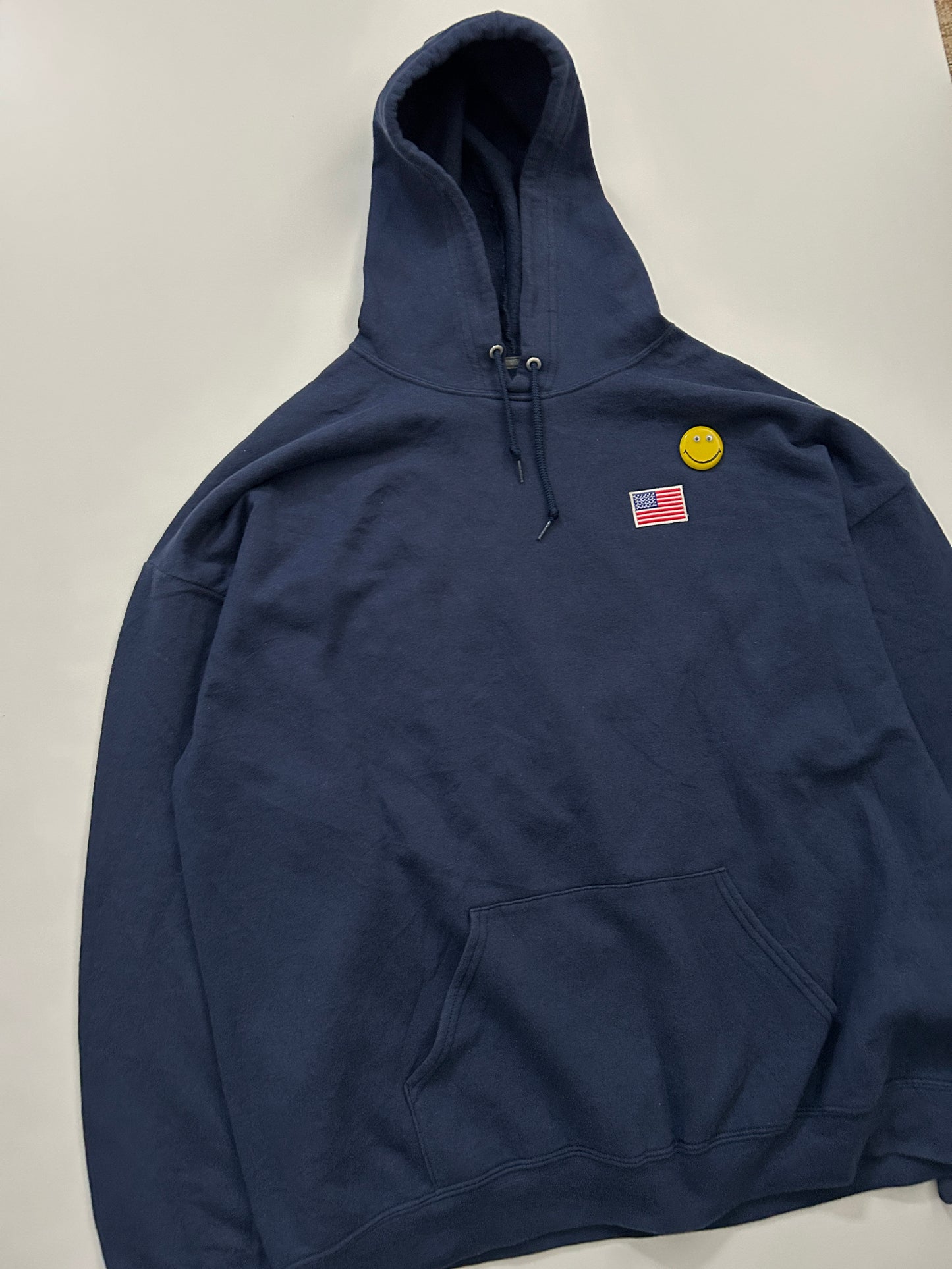 sashiko salvage emblem hoodie OEU002