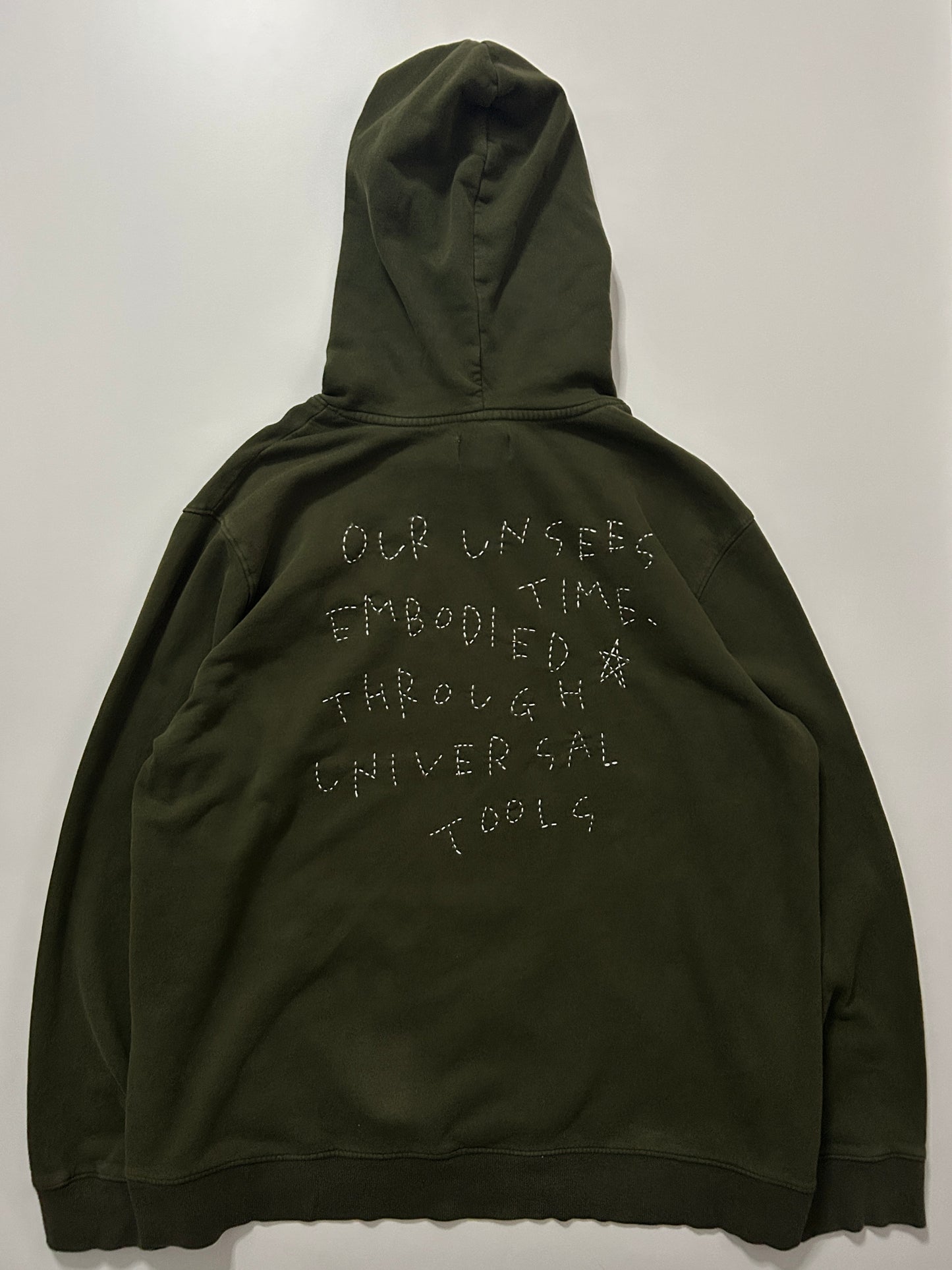 sashiko salvage emblem hoodie OEU004