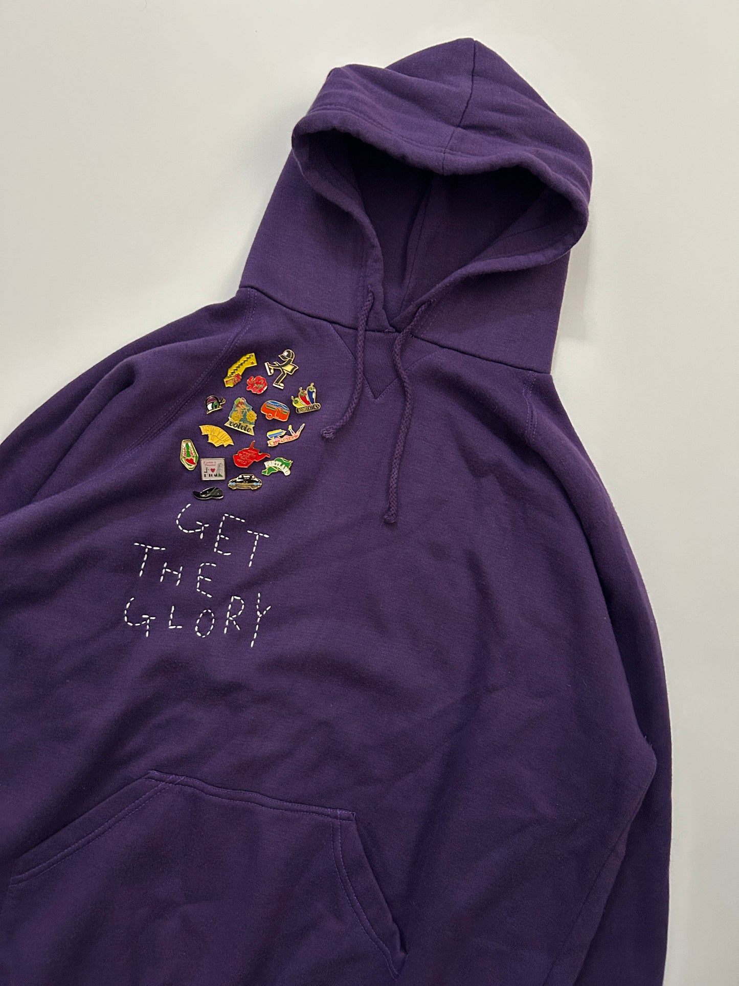 sashiko pins salvage hoodie GTG026