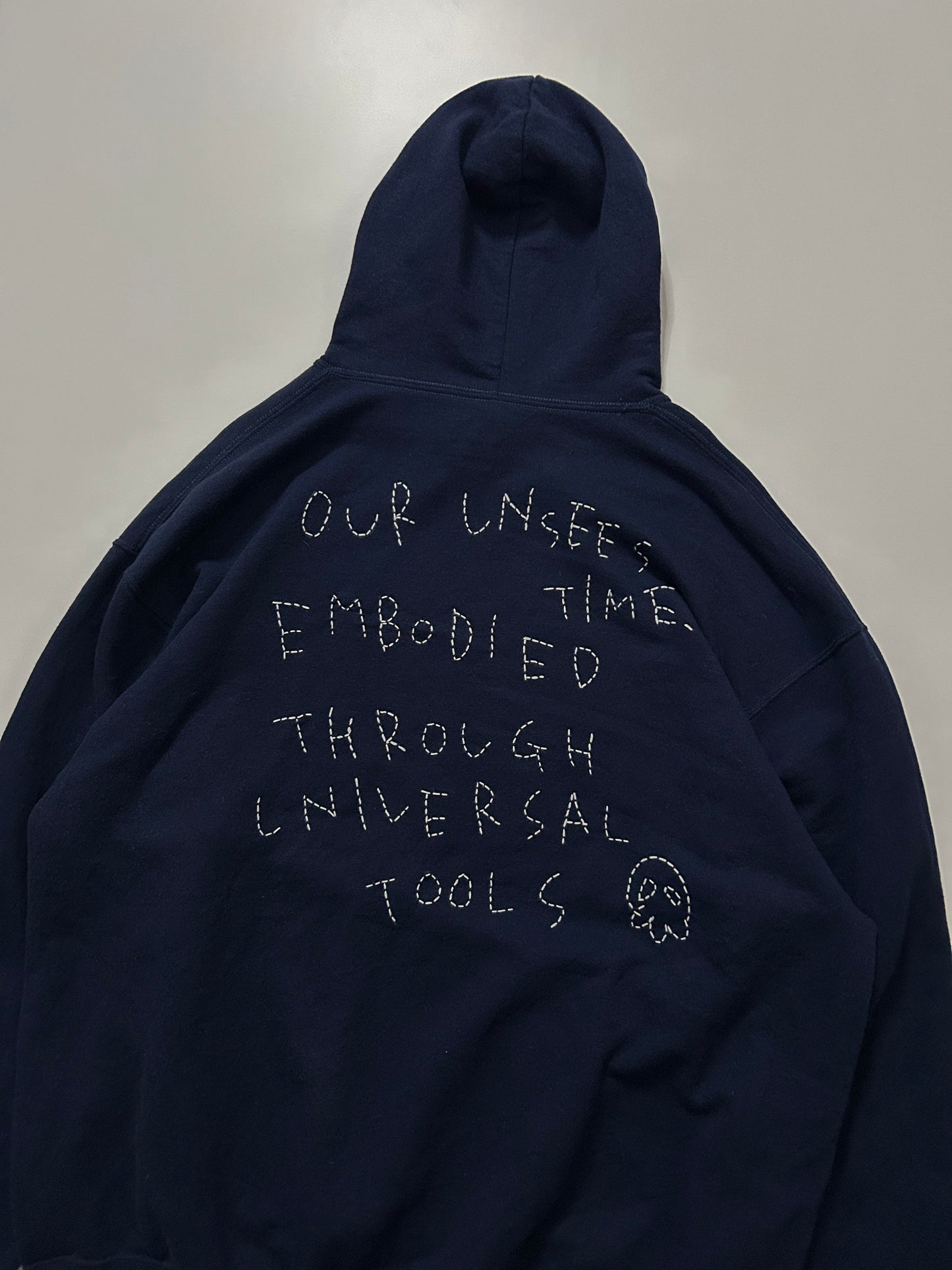 sashiko salvage emblem hoodie OEU005