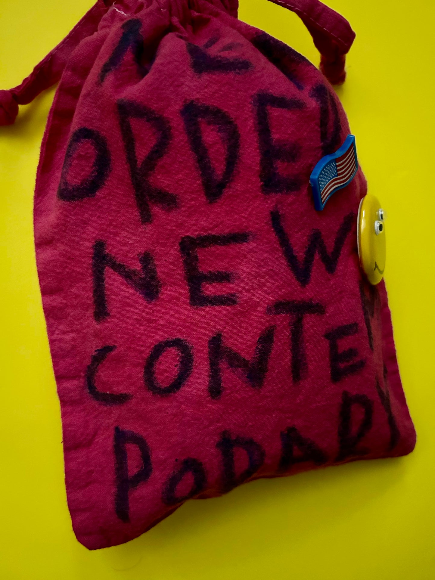 Crayon Painted overdyed purse NONC004