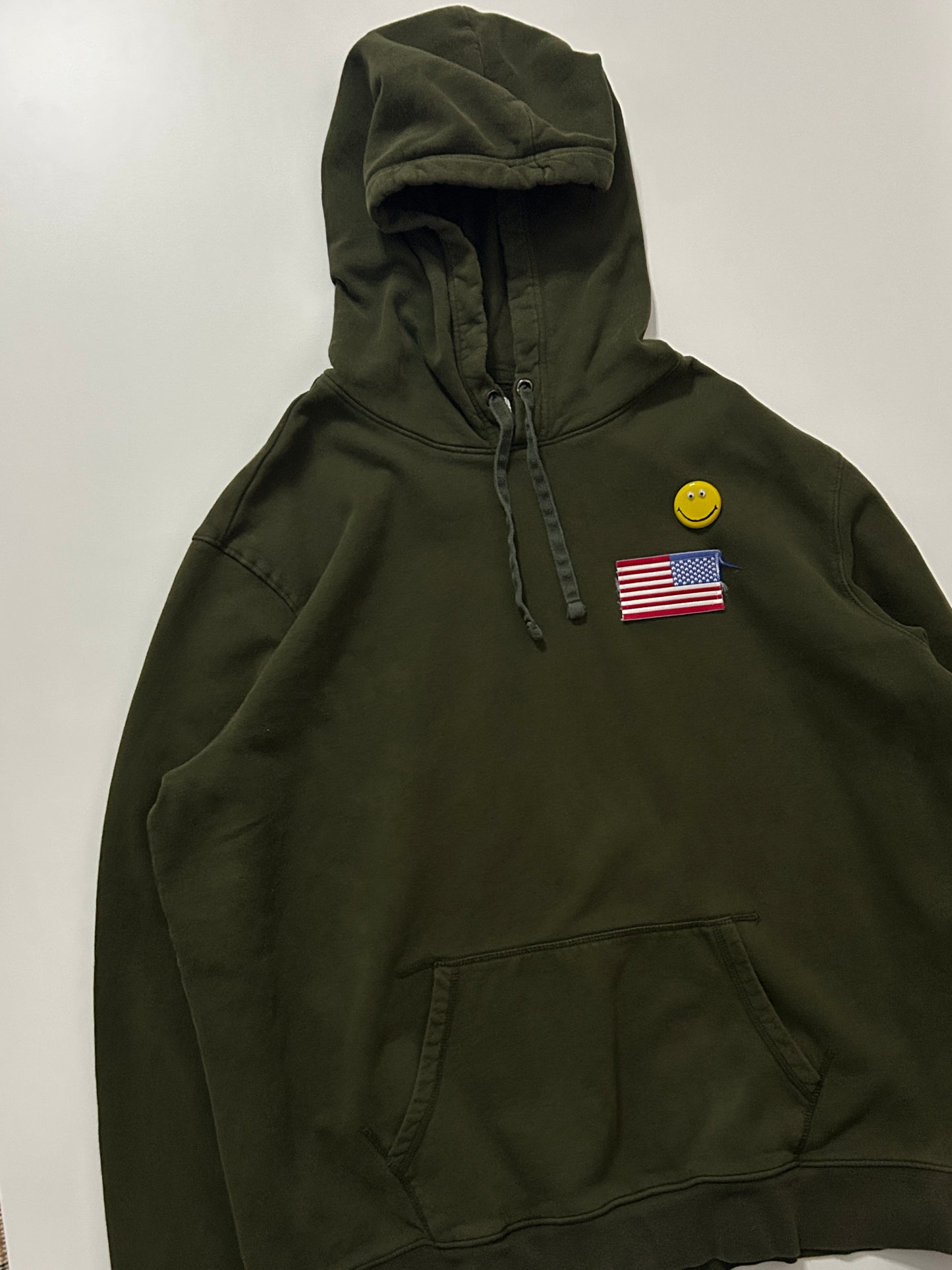 sashiko salvage emblem hoodie OEU004