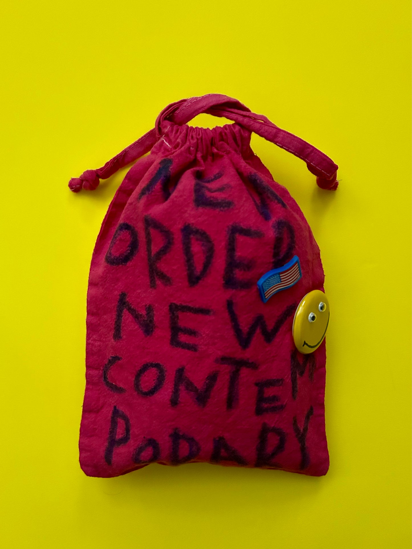 Crayon Painted overdyed purse NONC004