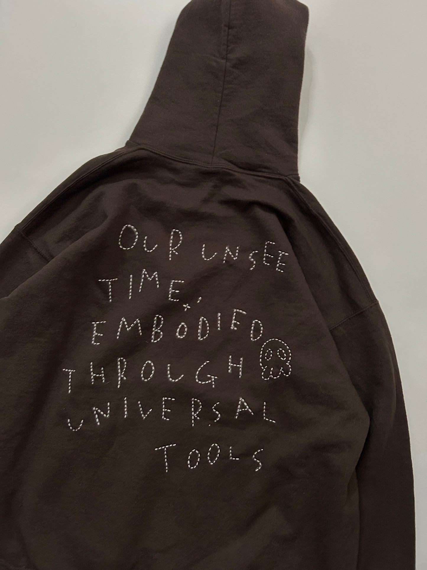 sashiko salvage emblem hoodie OEU001