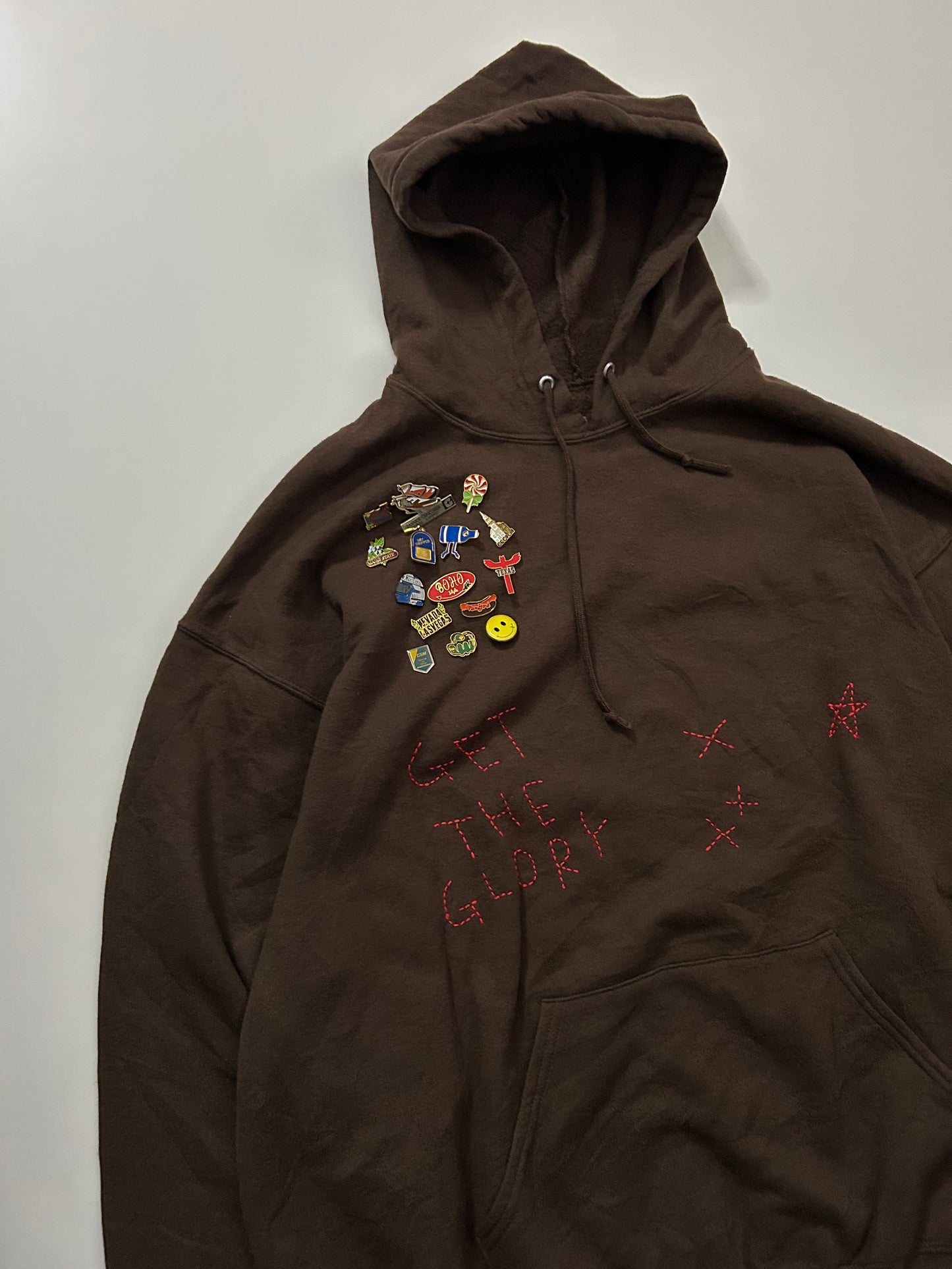 sashiko pins salvage hoodie GTG013