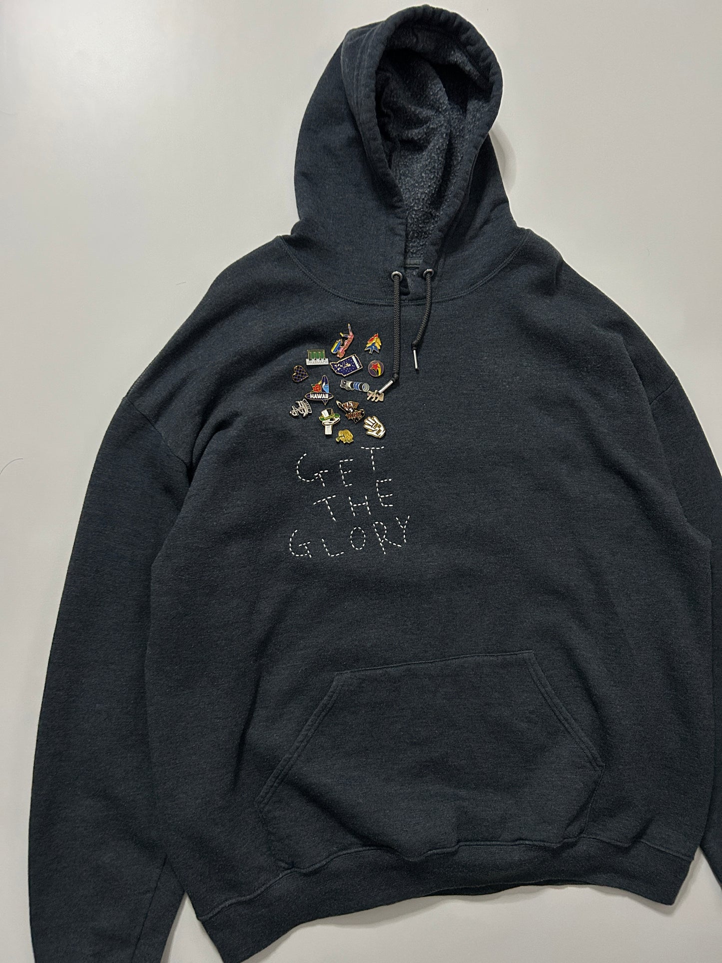 sashiko pins salvage hoodie GTG027