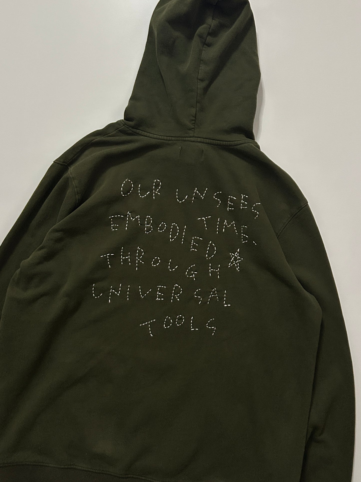 sashiko salvage emblem hoodie OEU004
