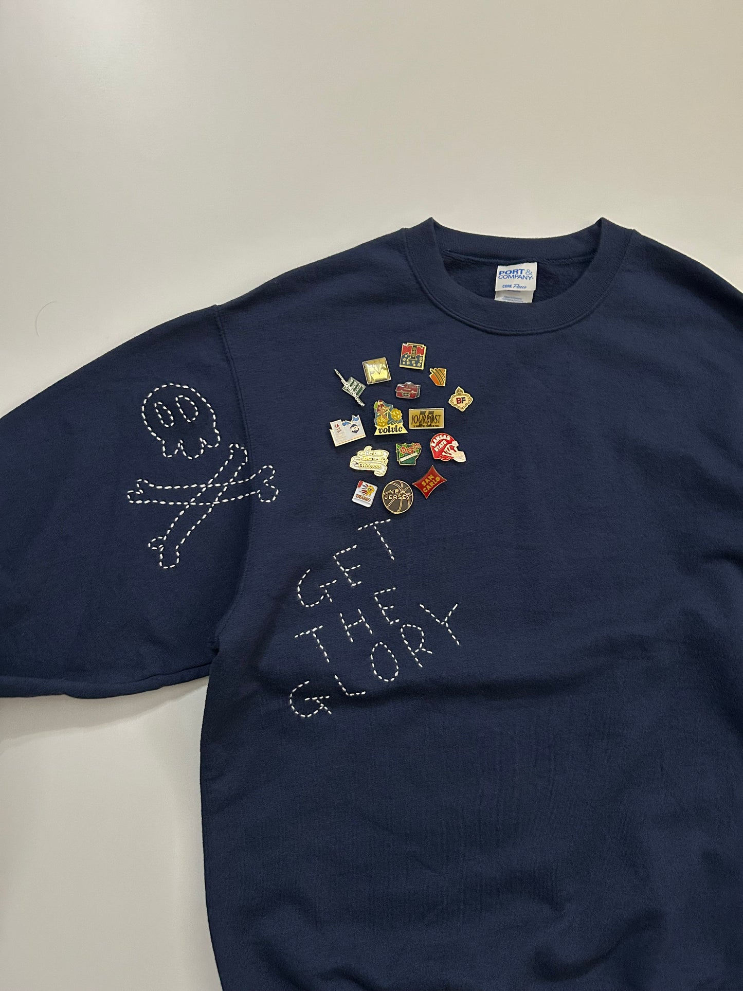 sashiko pins salvage sweat GTG011