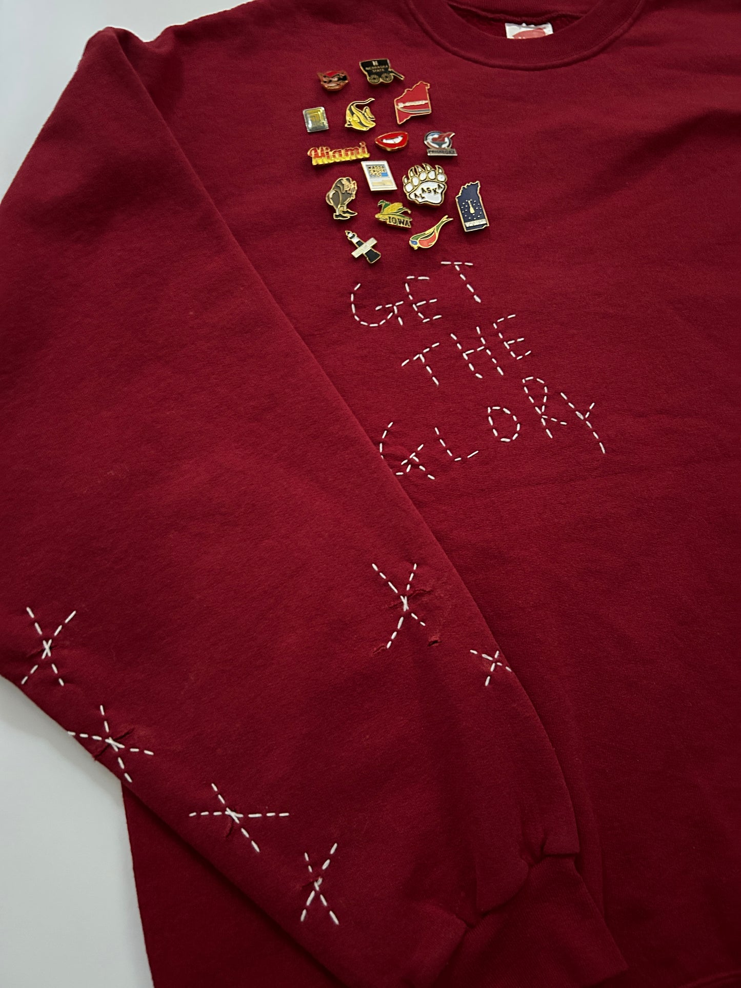sashiko pins salvage sweat GTG023