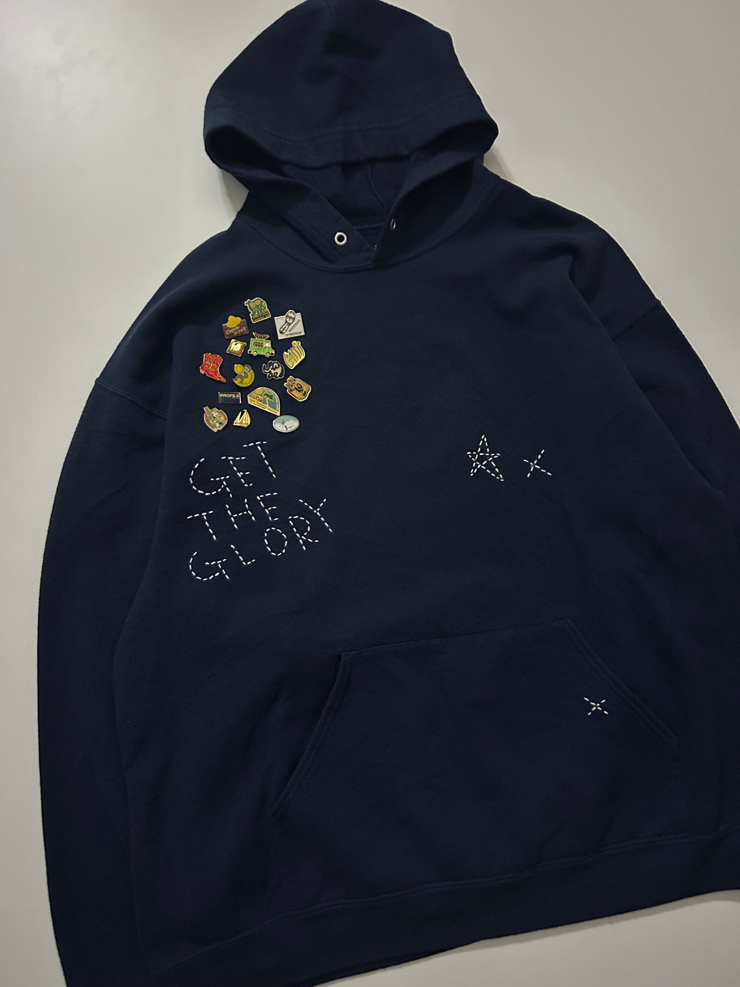 sashiko pins salvage hoodie GTG010