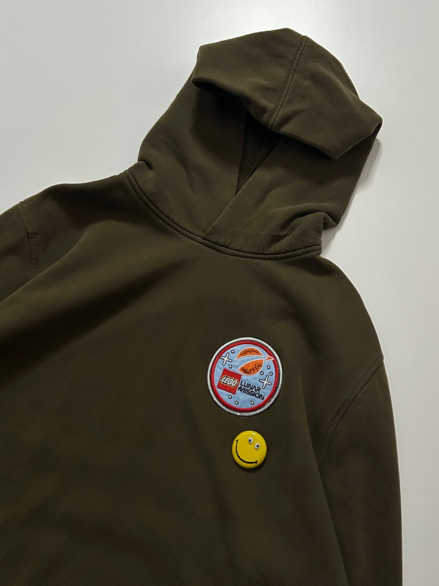 sashiko salvage emblem hoodie OEU003