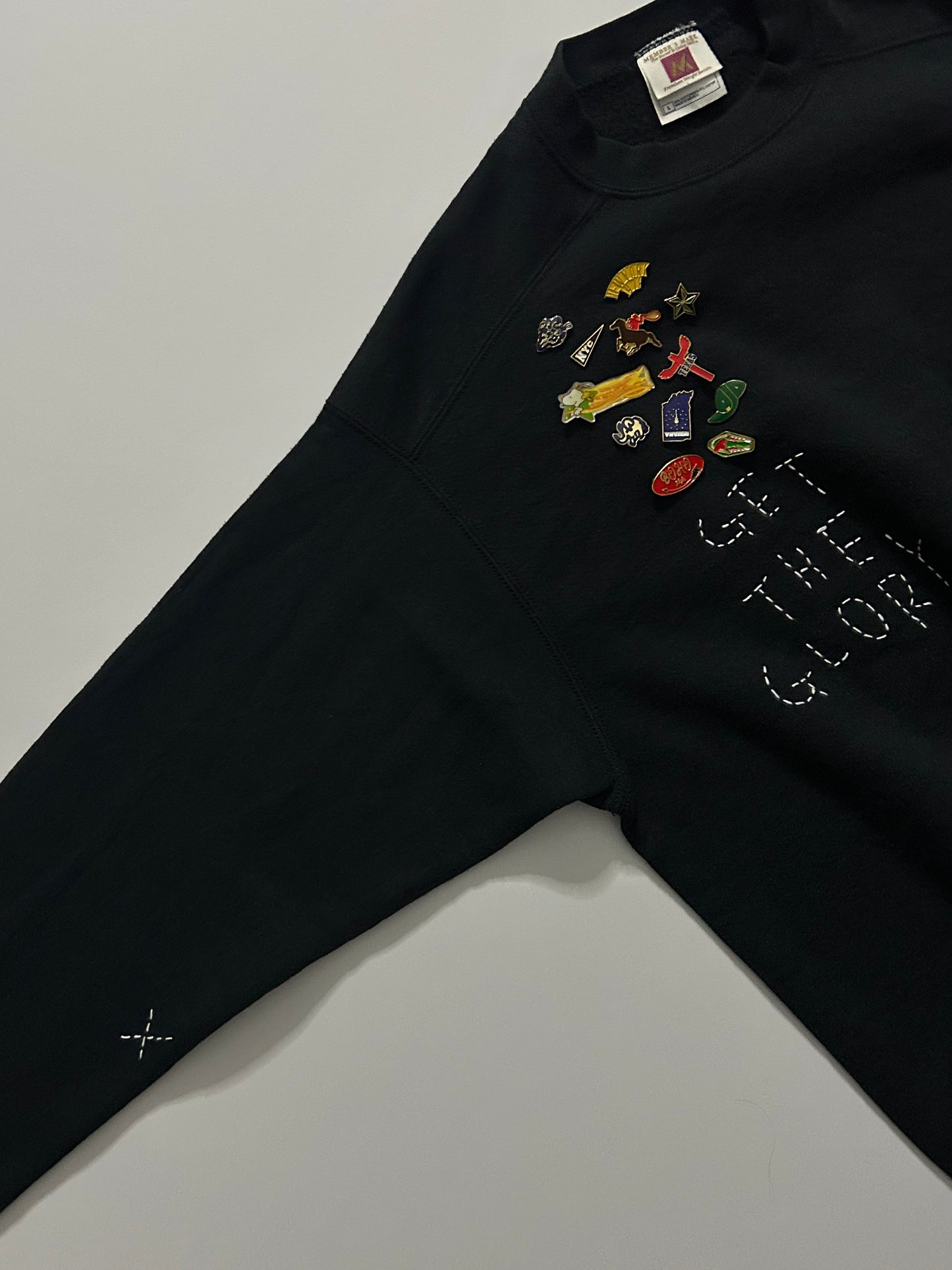 sashiko pins salvage sweat GTG014