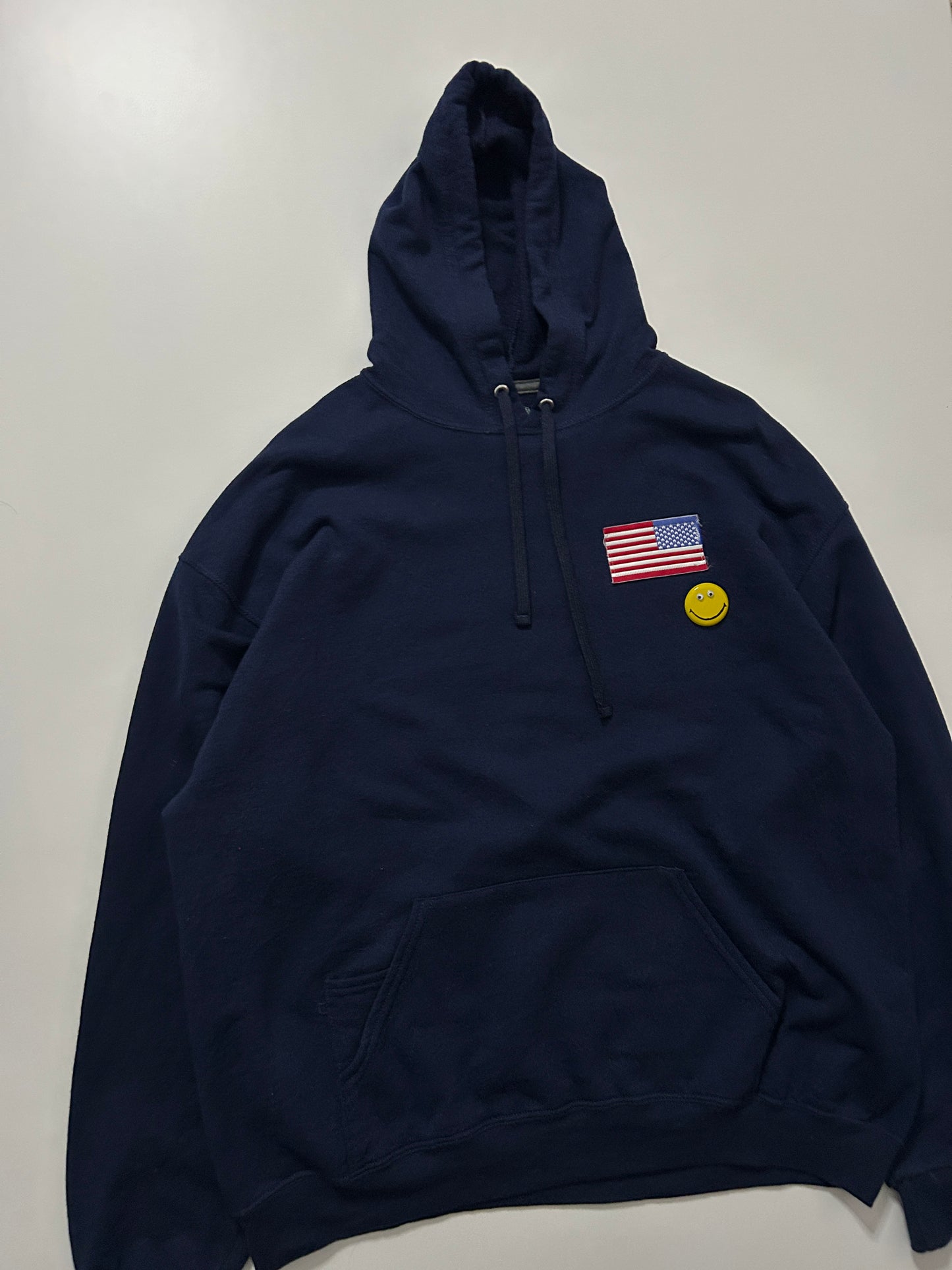sashiko salvage emblem hoodie OEU005