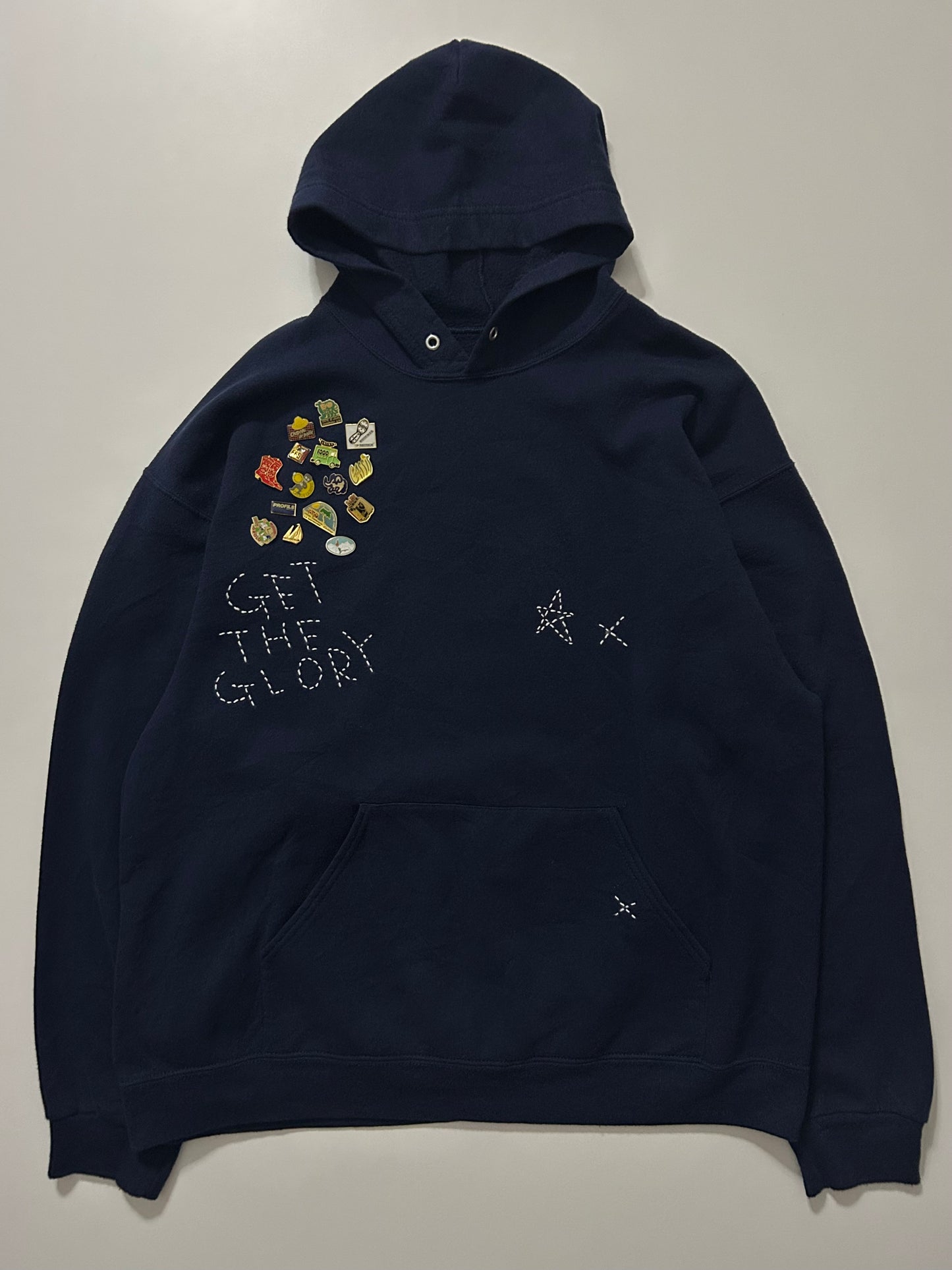 sashiko pins salvage hoodie GTG010
