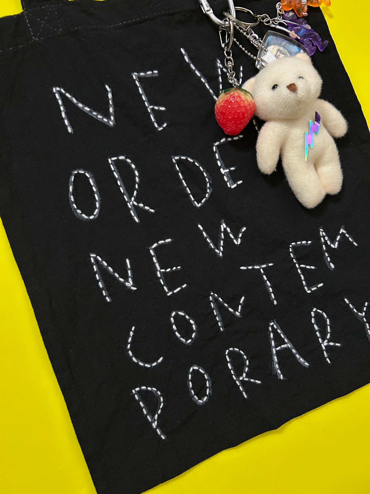 sashiko overdyde cotton totebag(M)005