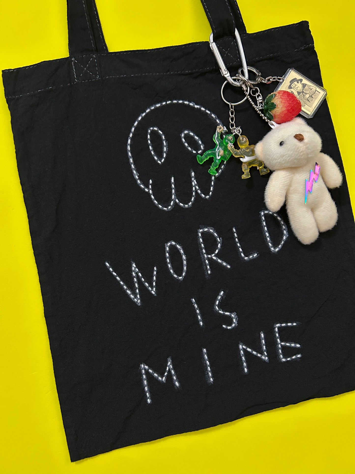 sashiko overdyde cotton totebag(M)003