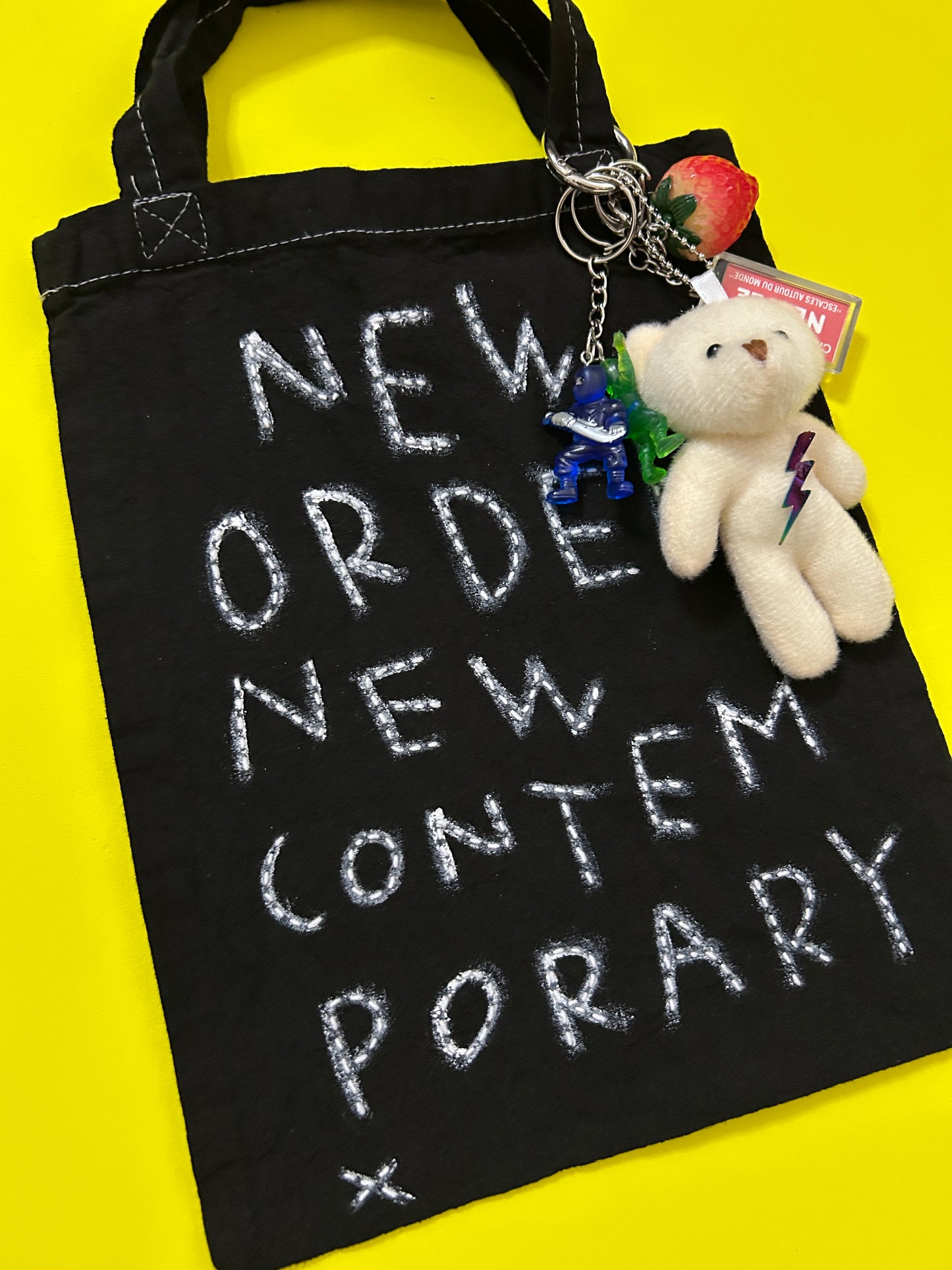 sashiko overdyde cotton totebag(S)003