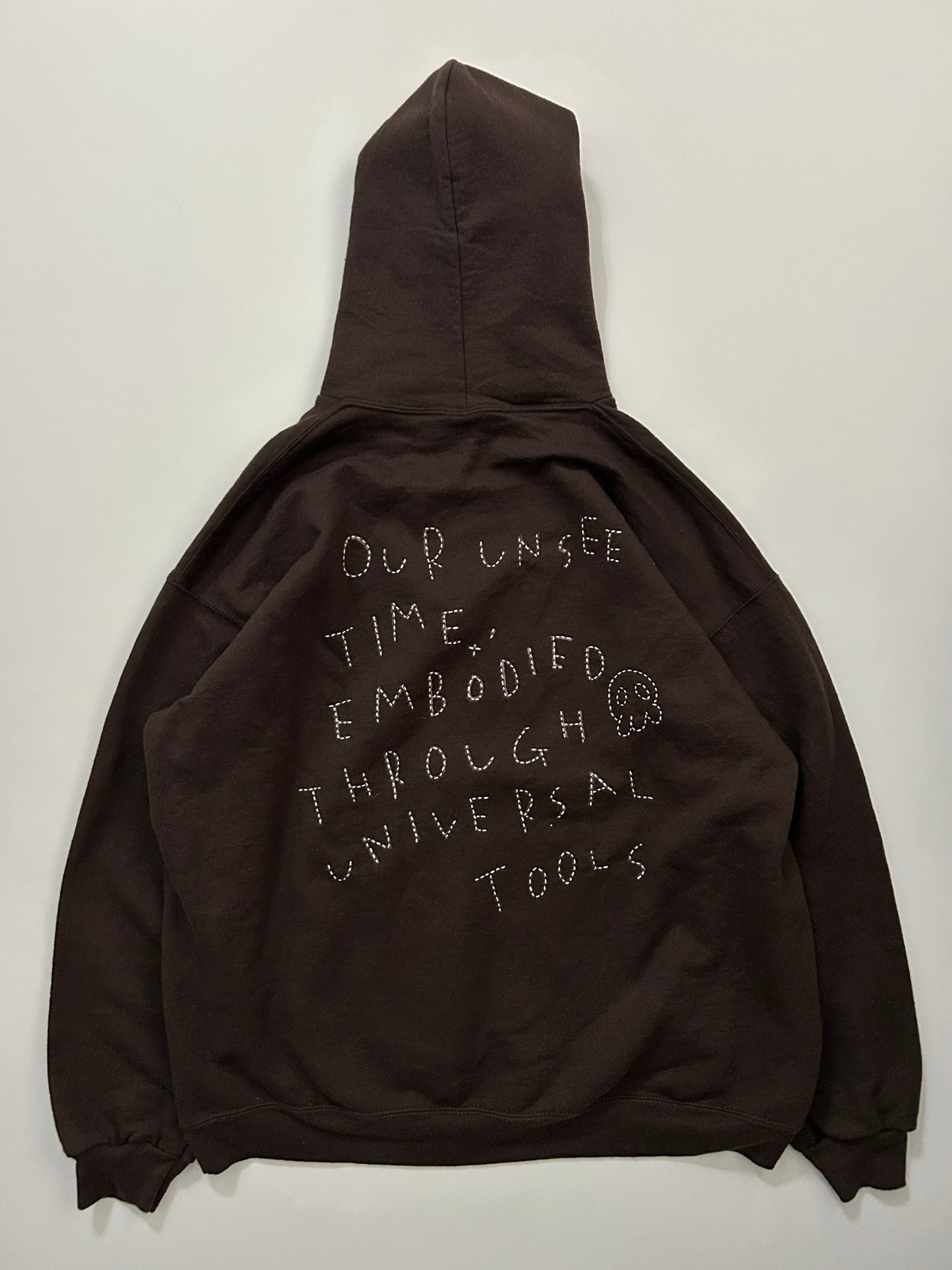 sashiko salvage emblem hoodie OEU001