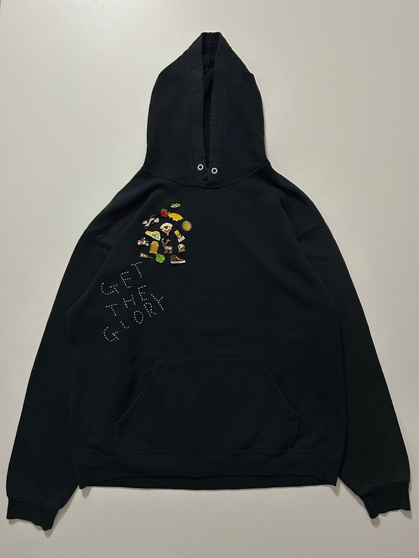 sashiko pins salvage hoodie GTG009