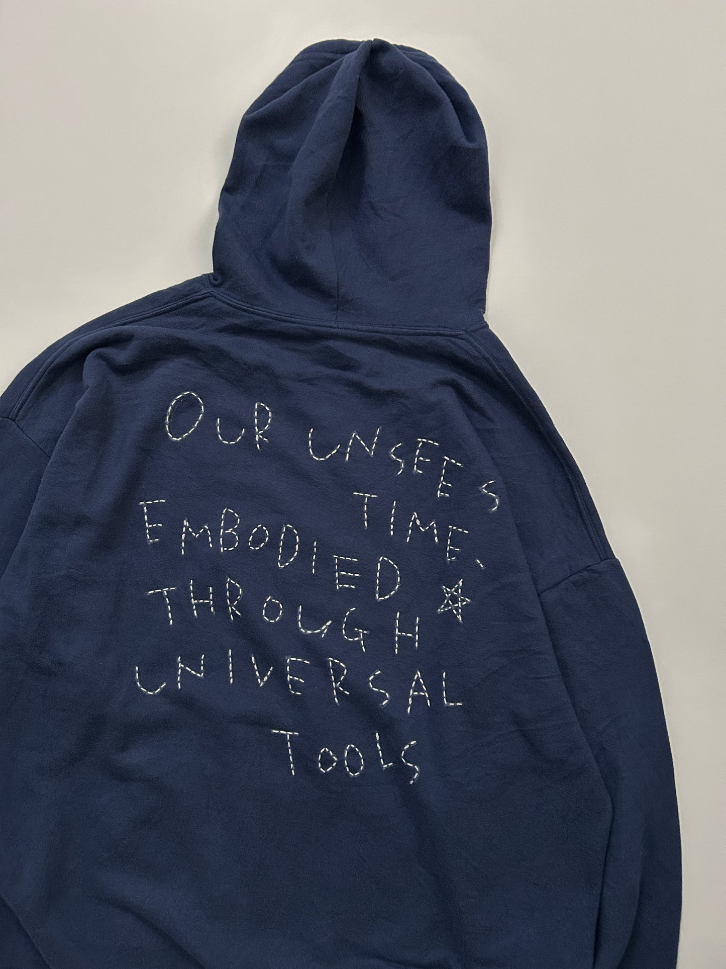 sashiko salvage emblem hoodie OEU002