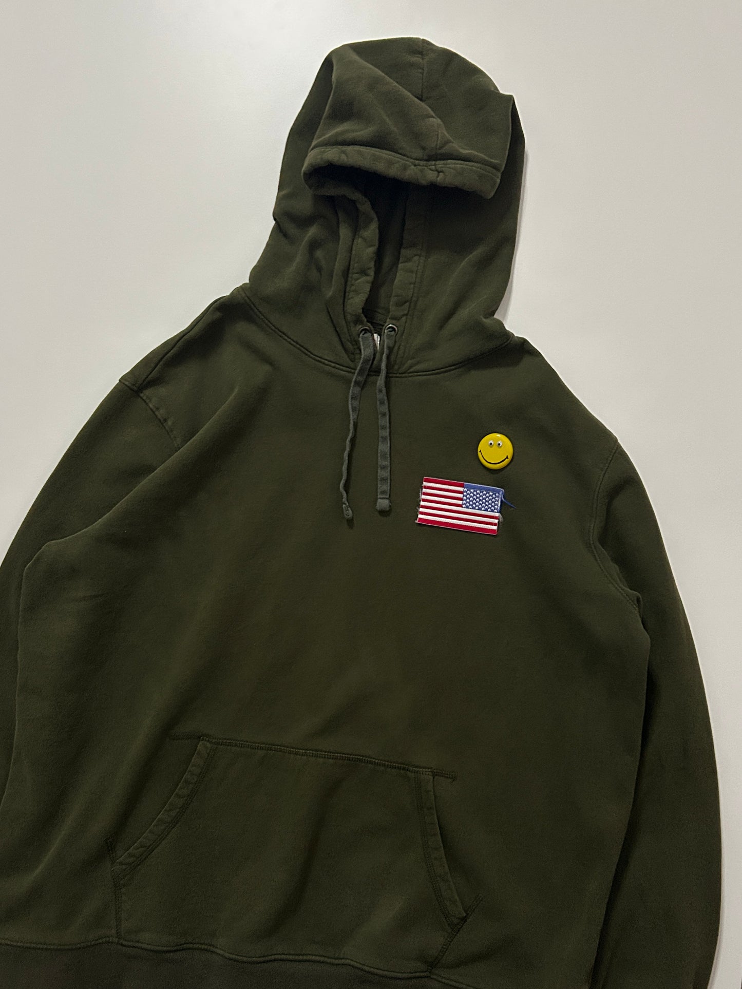 sashiko salvage emblem hoodie OEU004