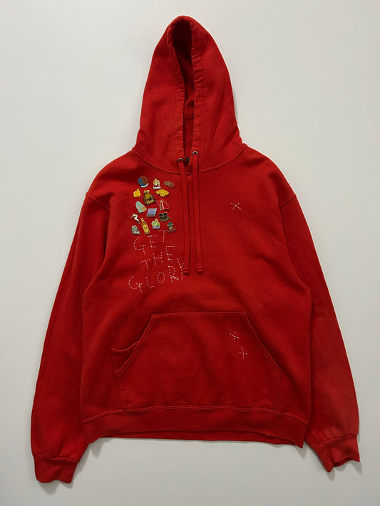 sashiko pins salvage hoodie GTG00