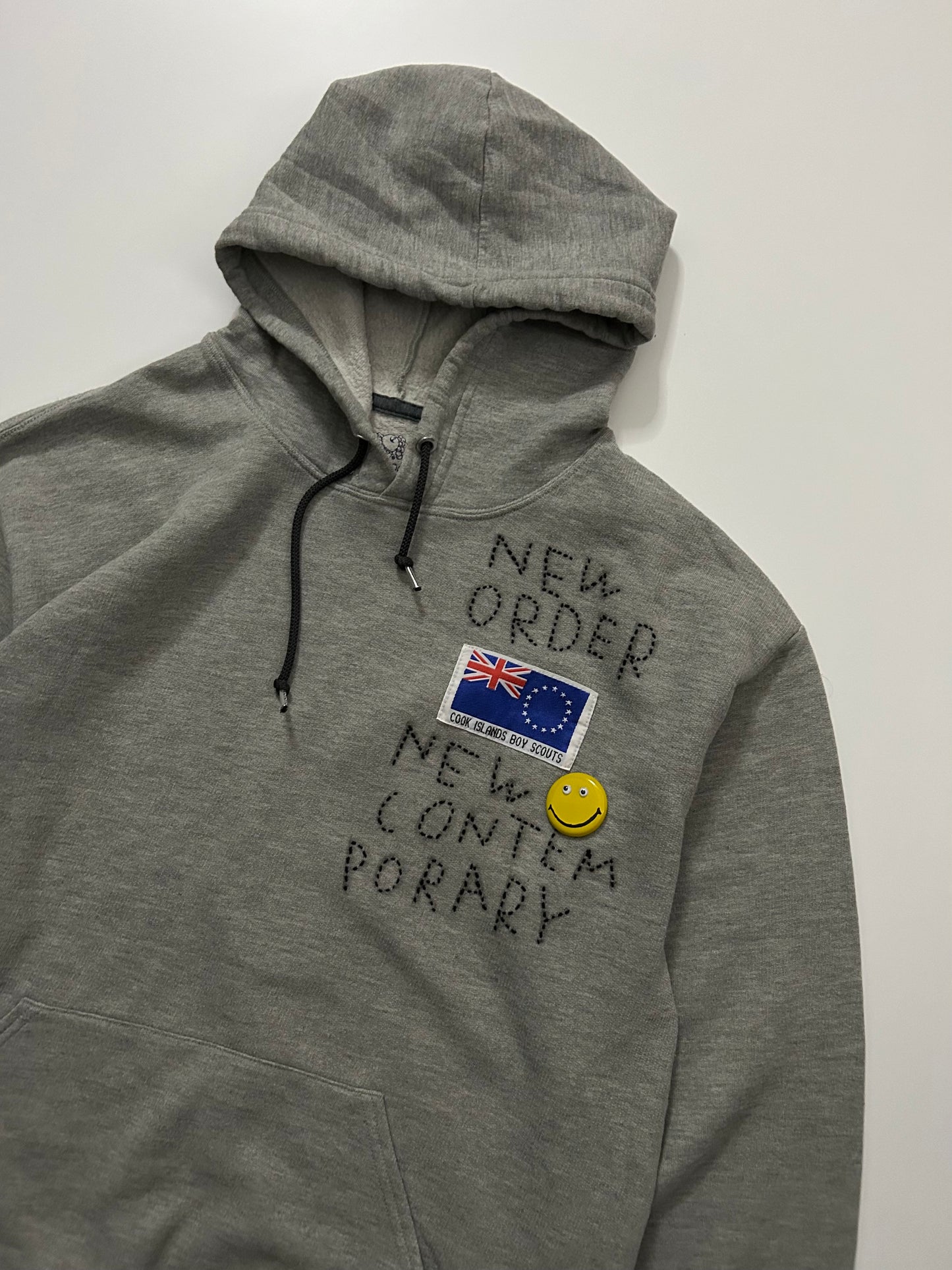 sashiko salvage emblem hoodie NONC005
