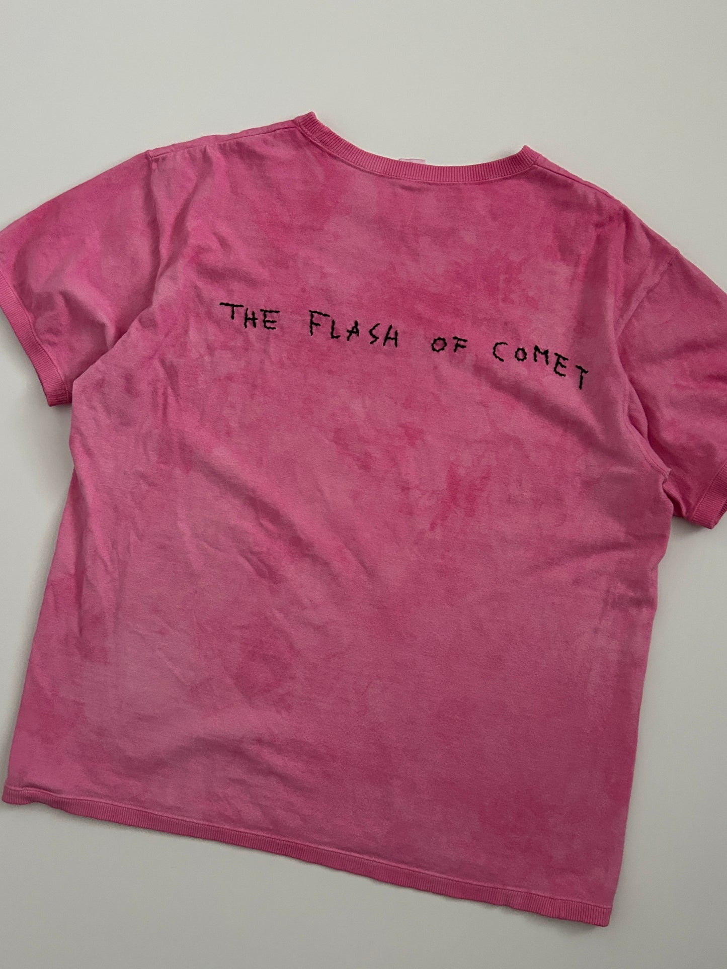 sashiko salvage uneven dyeing T-shirt020