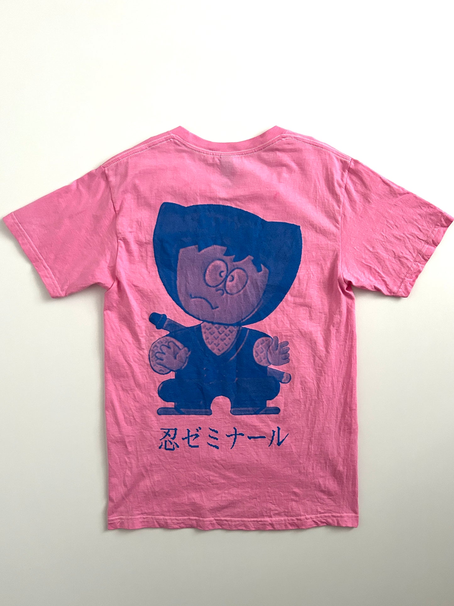 sashiko salvage uneven dyeing printed T-shirt007
